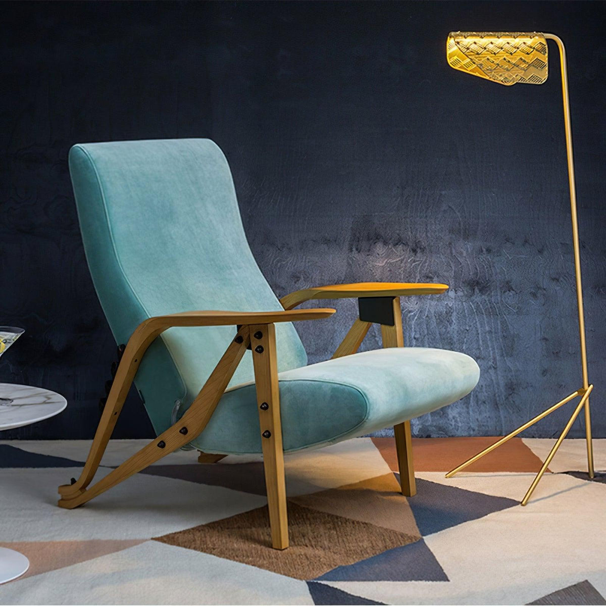 Triad Gold Geometric Floor Lamp