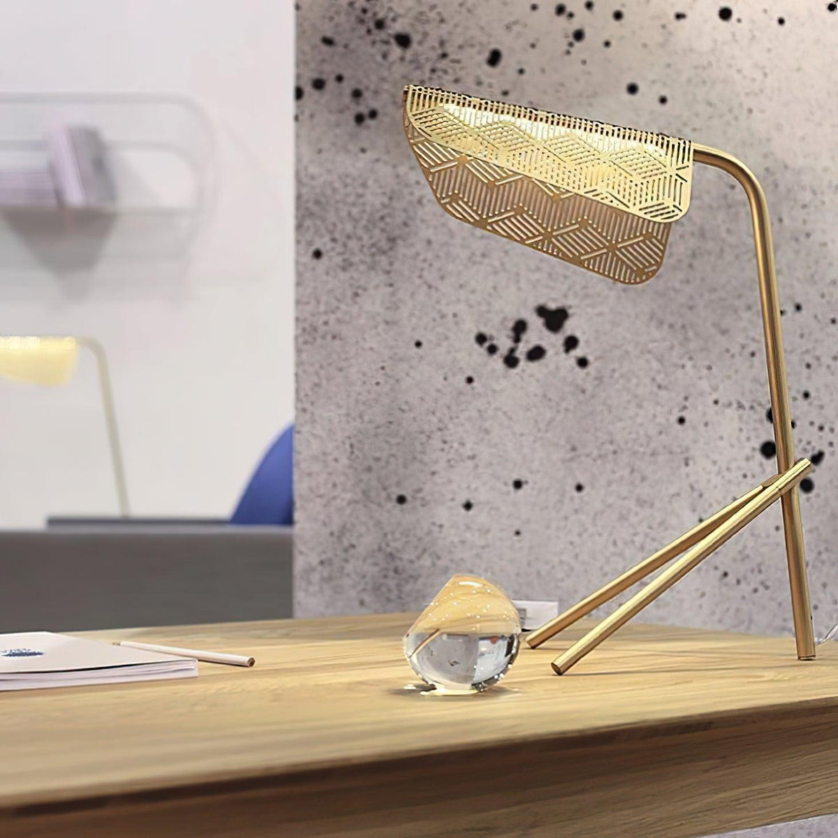 Lattice Gold Geometric Table Lamp