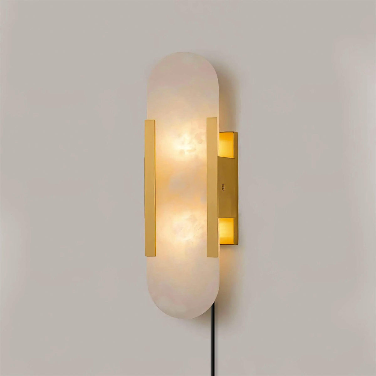 Bano Oblong Alabaster Plug Wall Light