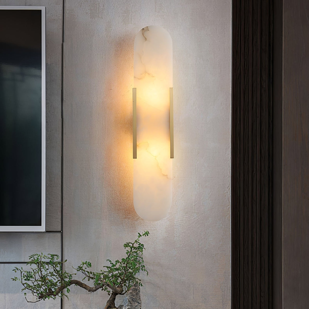 Veo Luxury Alabaster Wall Lamp - Neutral Decor