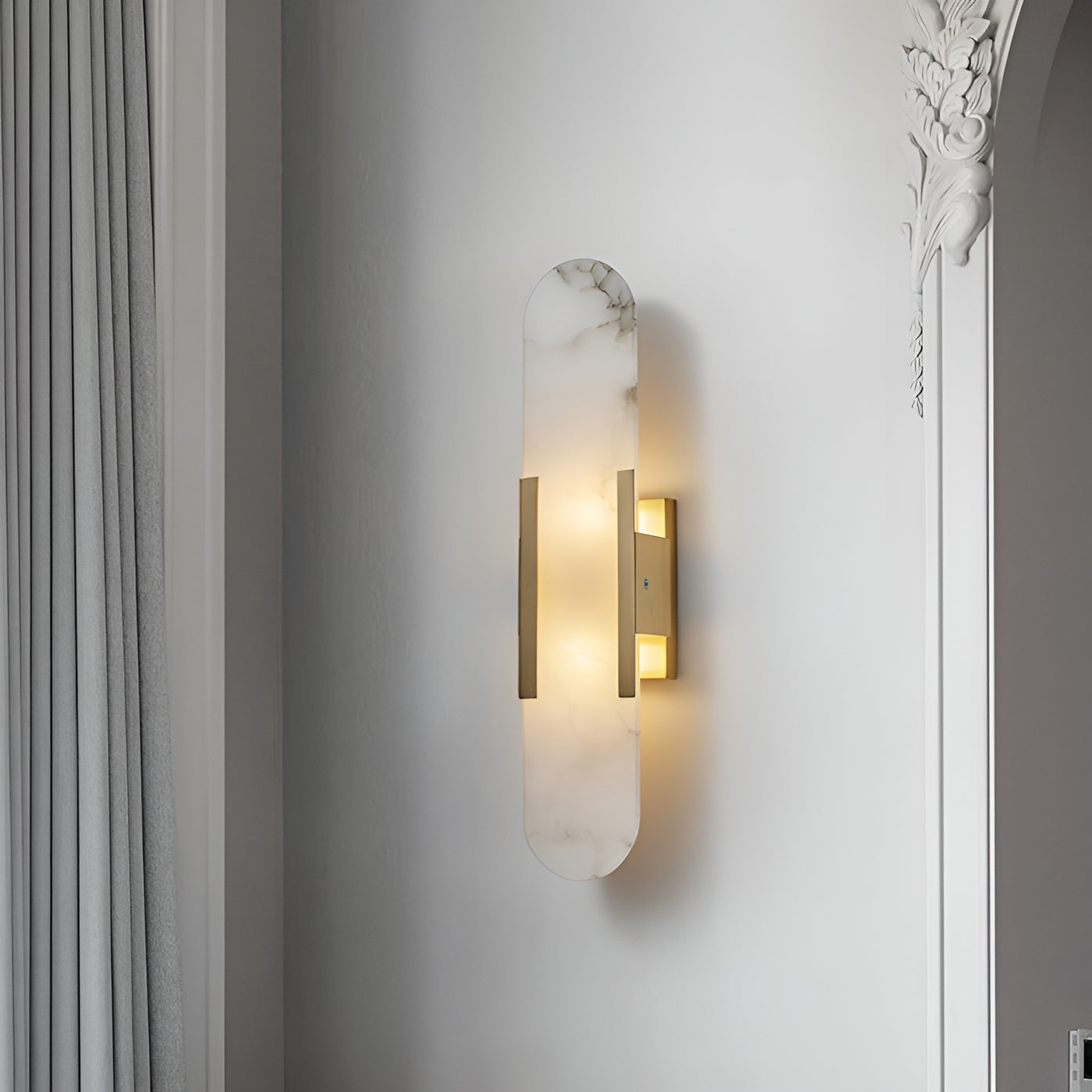 Veo Luxury Alabaster Wall Lamp - Neutral Decor