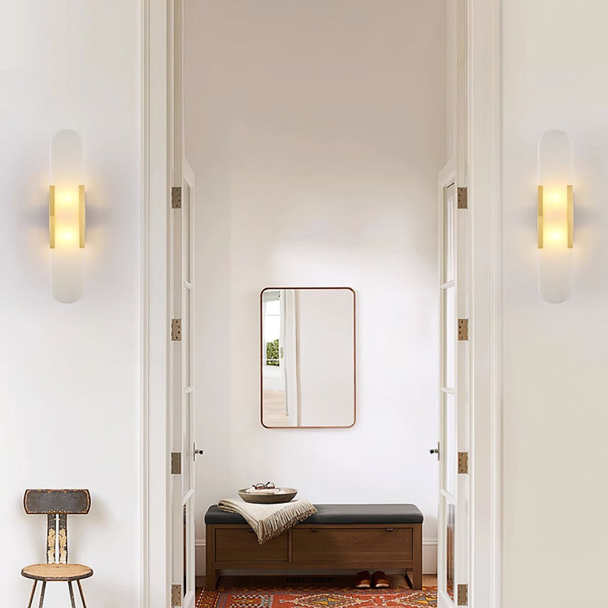 Veo Luxury Alabaster Wall Lamp - Neutral Decor