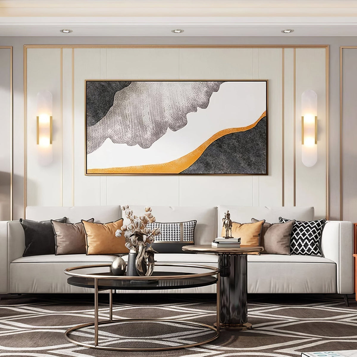 Veo Luxury Alabaster Wall Lamp - Neutral Decor