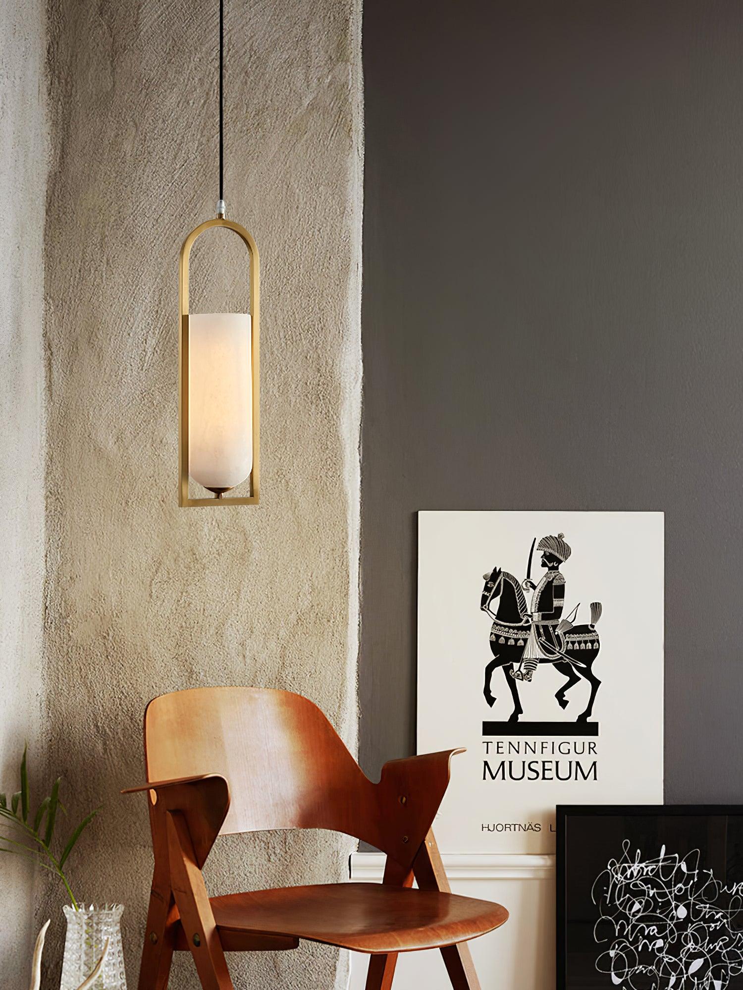 Svala Arch Alabaster Pendant Light