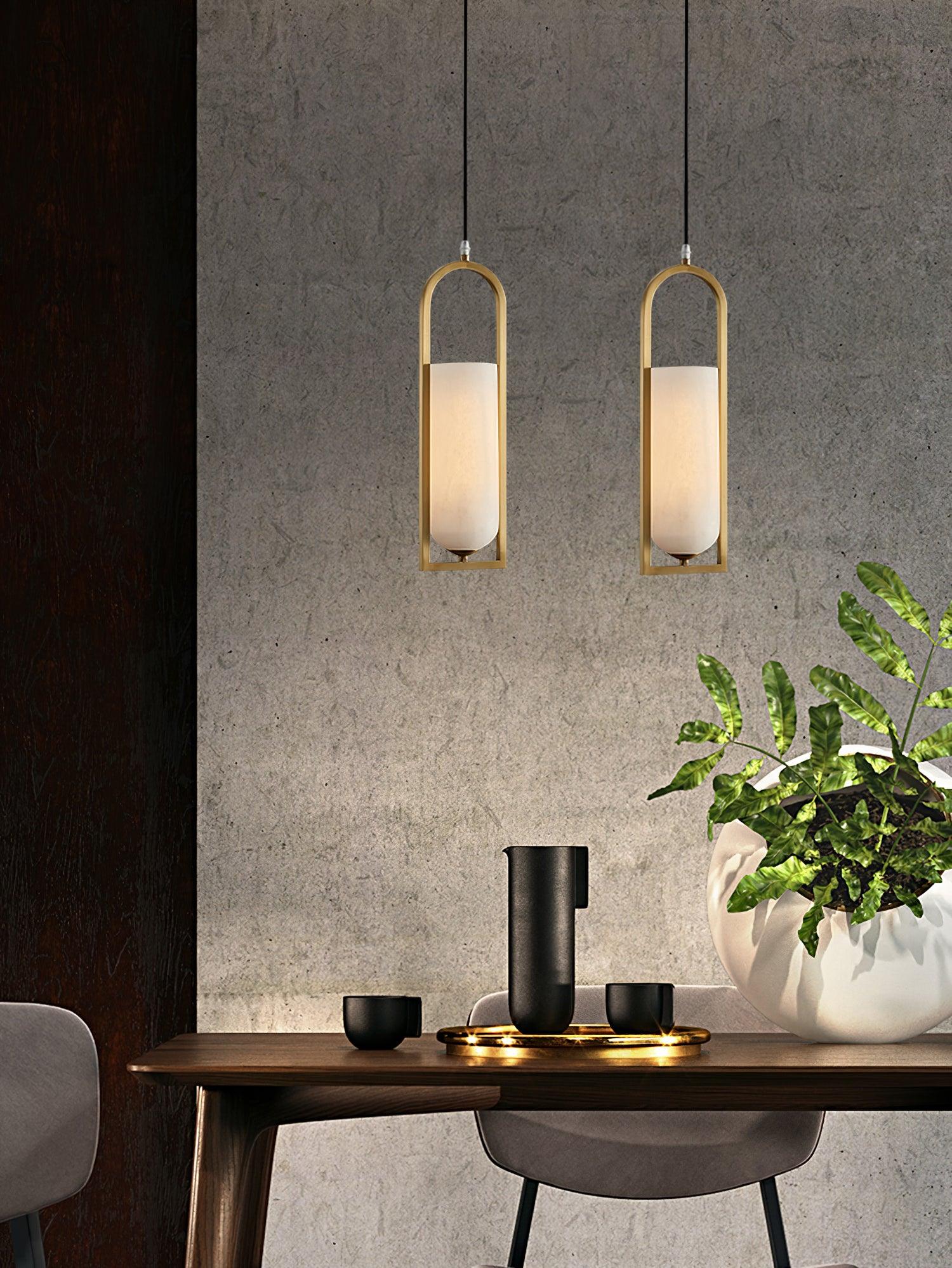 Svala Arch Alabaster Pendant Light