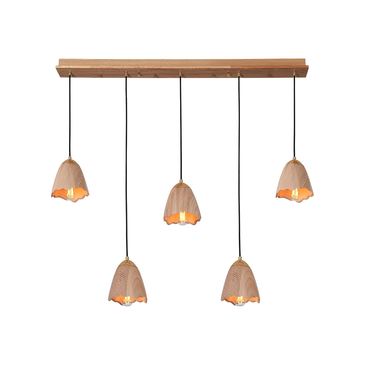 Sartin Modern Minimalist Bell Wood Pendant Lamp