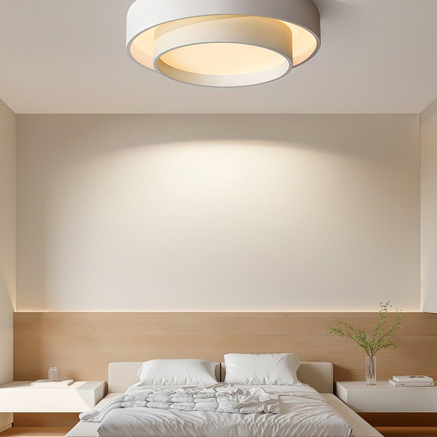Lustra Ceiling Light Double Layers Modern Cylinder - Neutral Decor