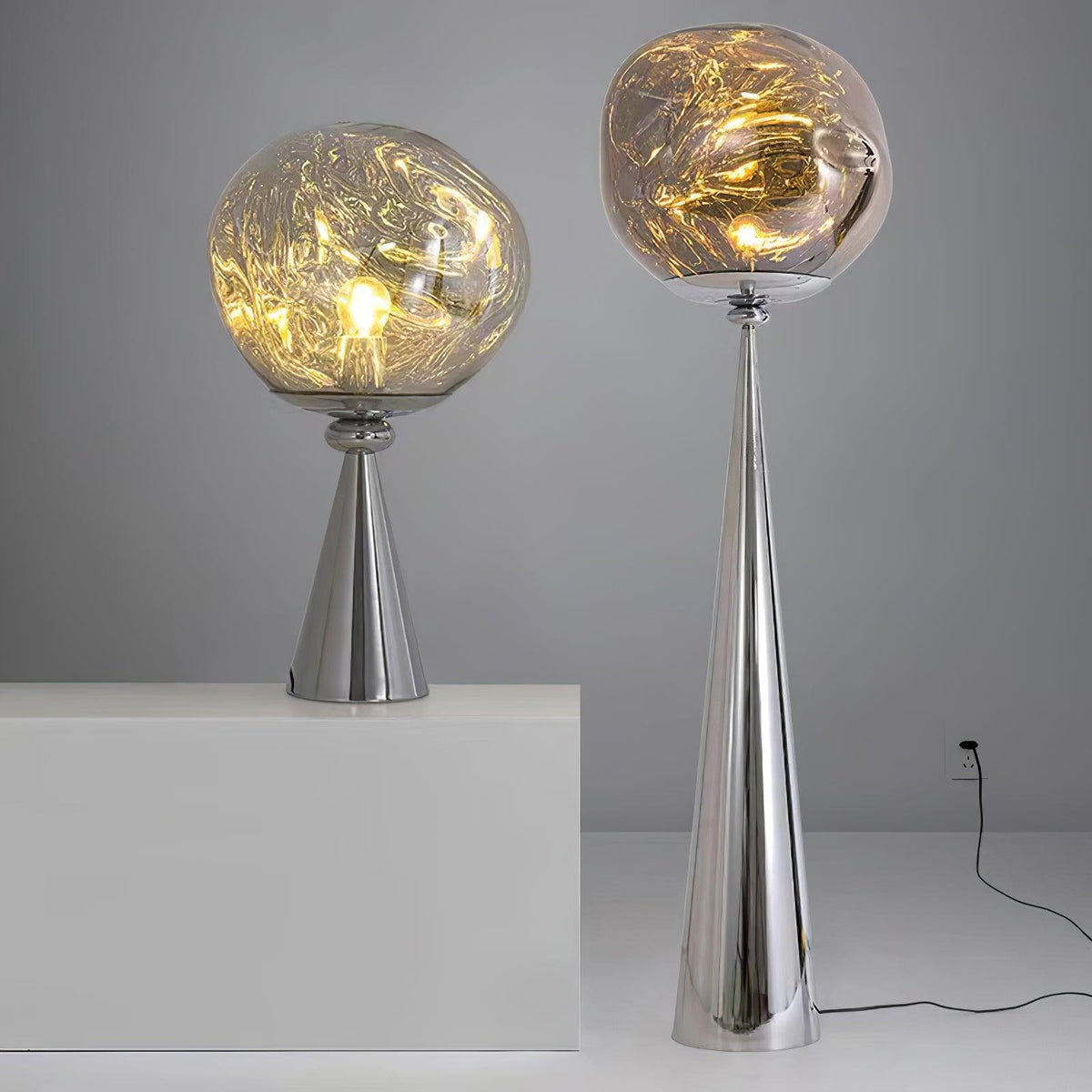 Ovexin Gray Contemporary Floor Lamp