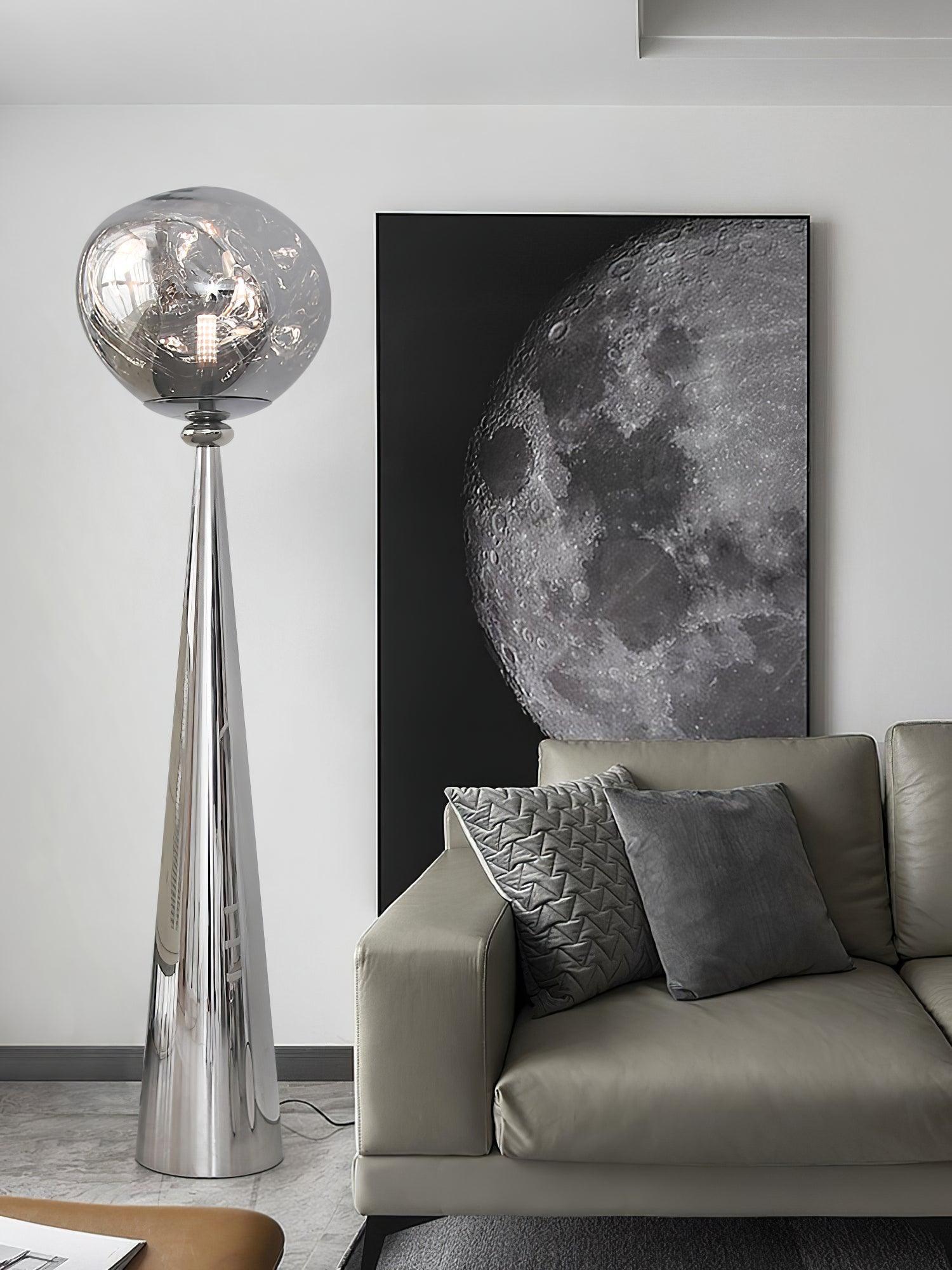 Ovexin Gray Contemporary Floor Lamp