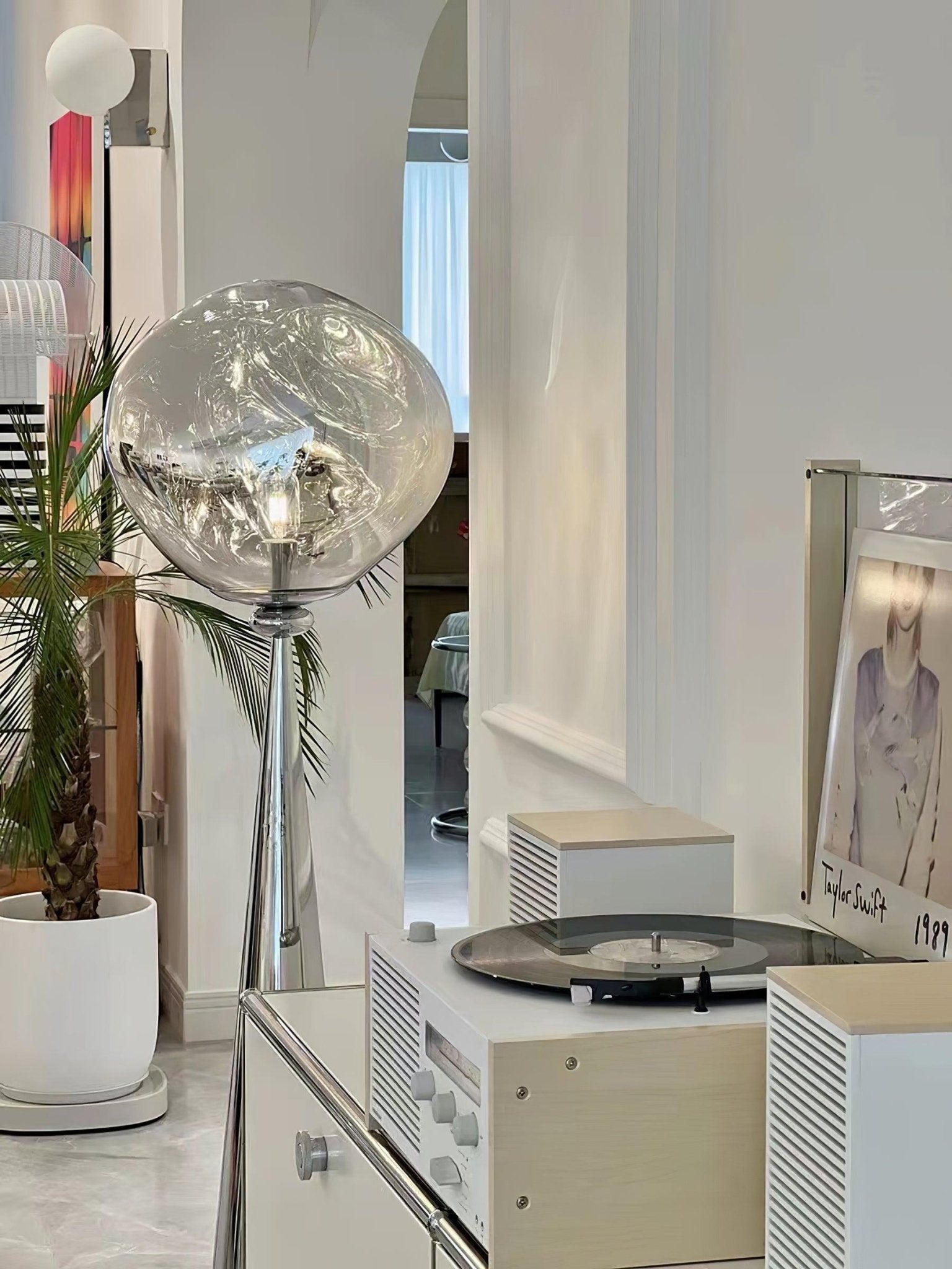 Ovexin Gray Contemporary Floor Lamp