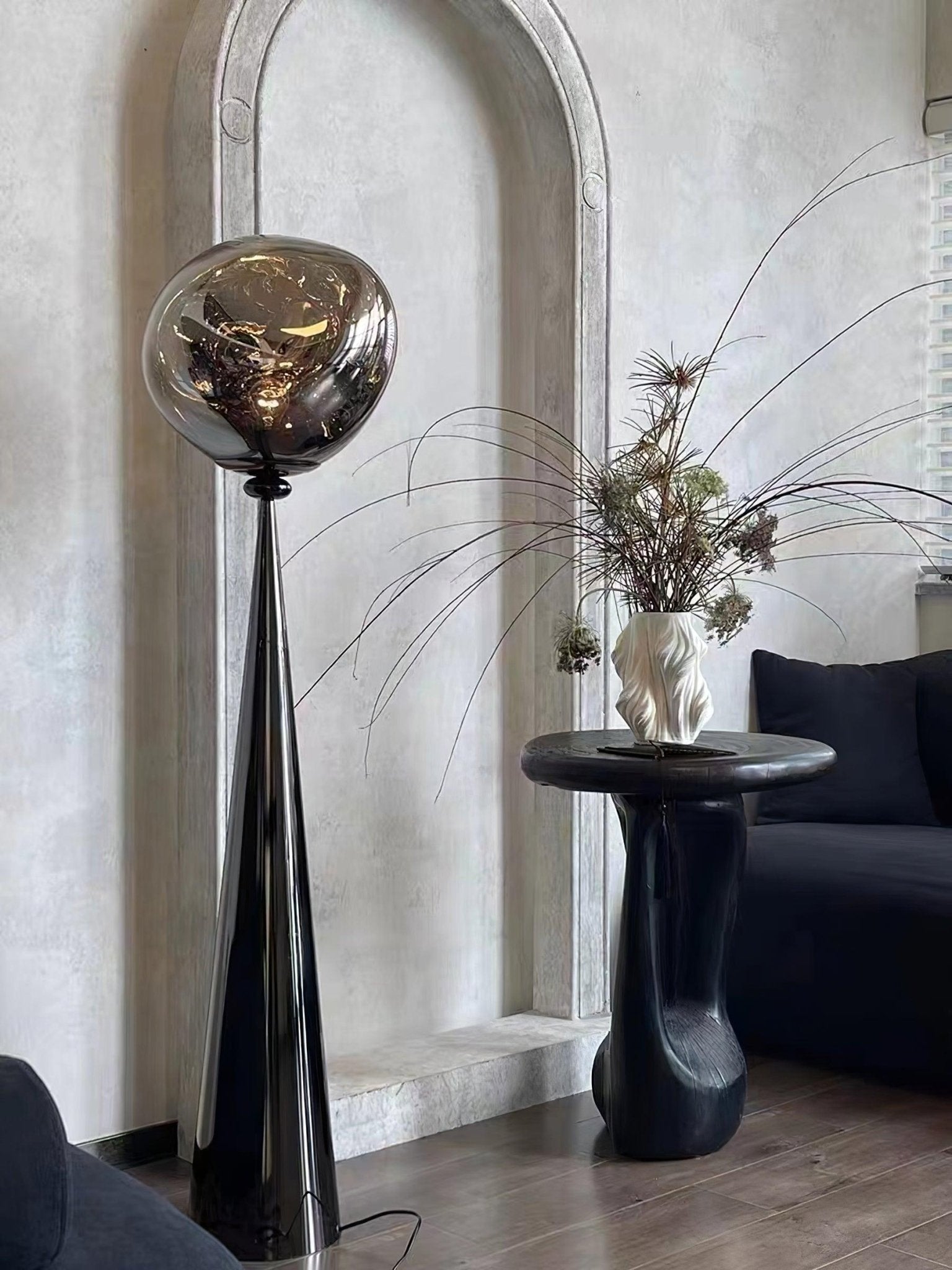 Ovexin Gray Contemporary Floor Lamp