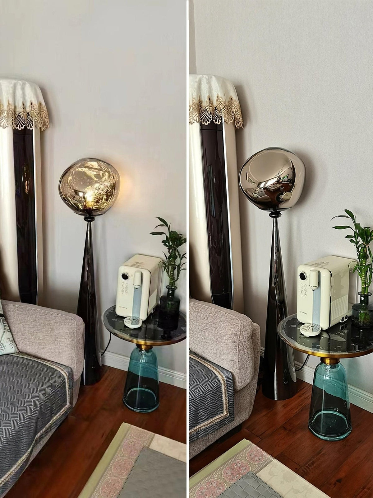 Ovexin Gray Contemporary Floor Lamp