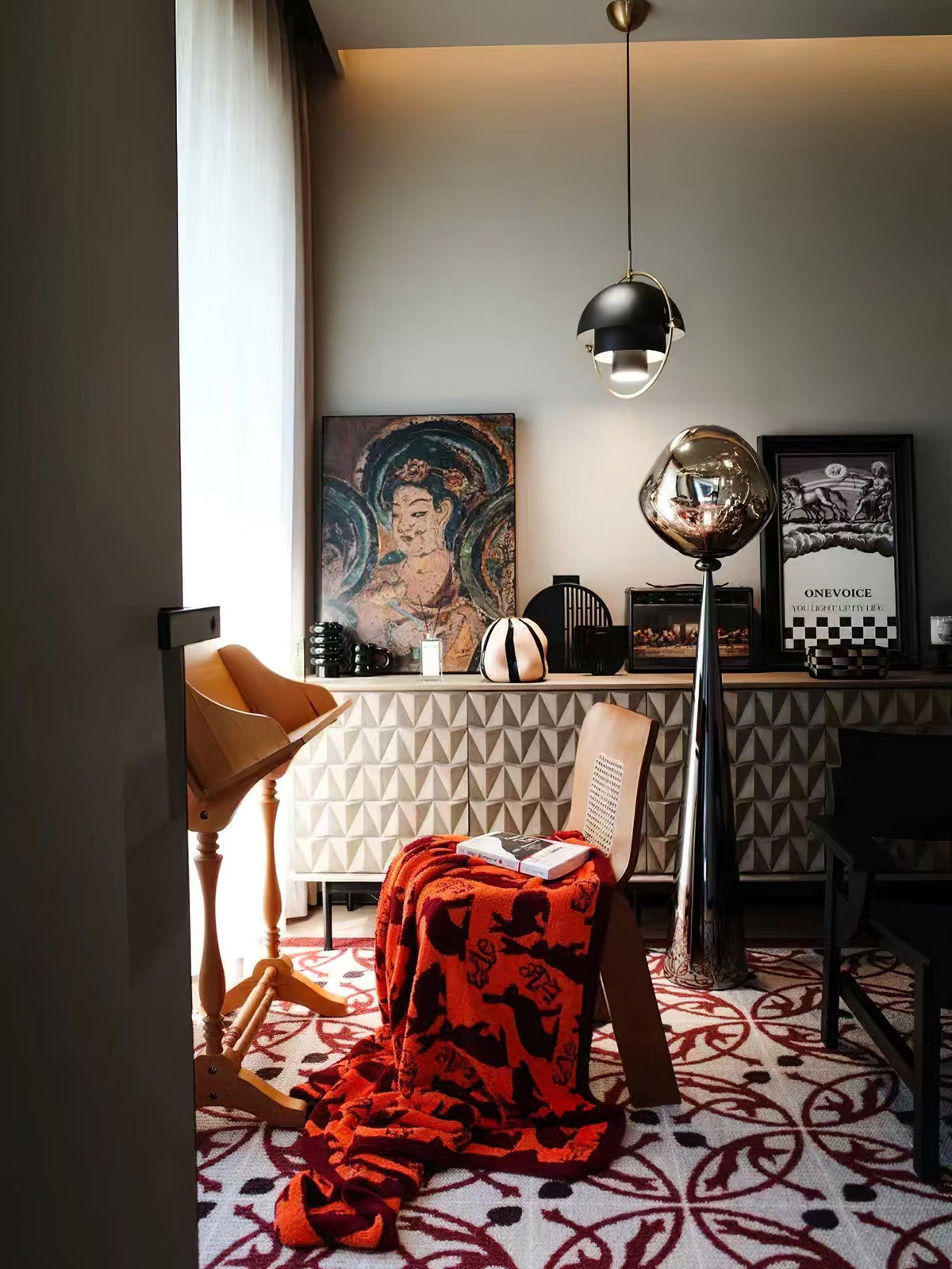 Ovexin Gray Contemporary Floor Lamp