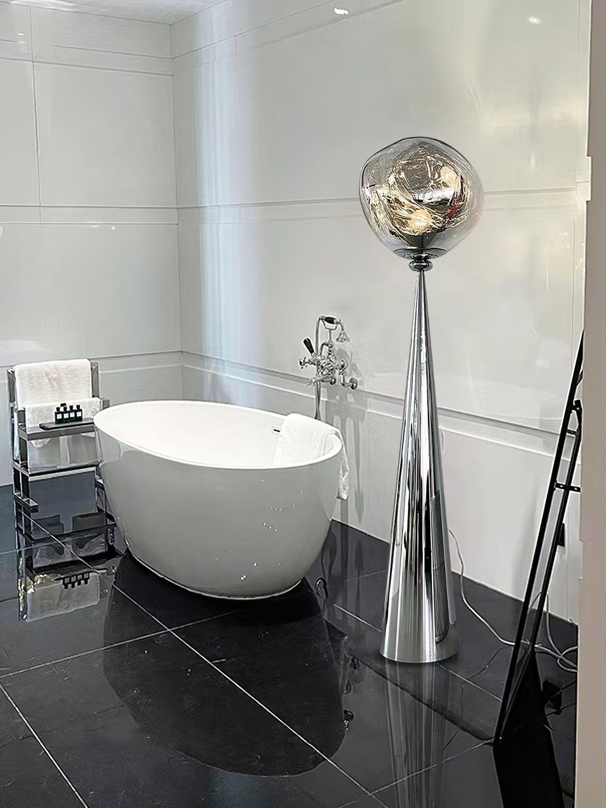 Ovexin Gray Contemporary Floor Lamp