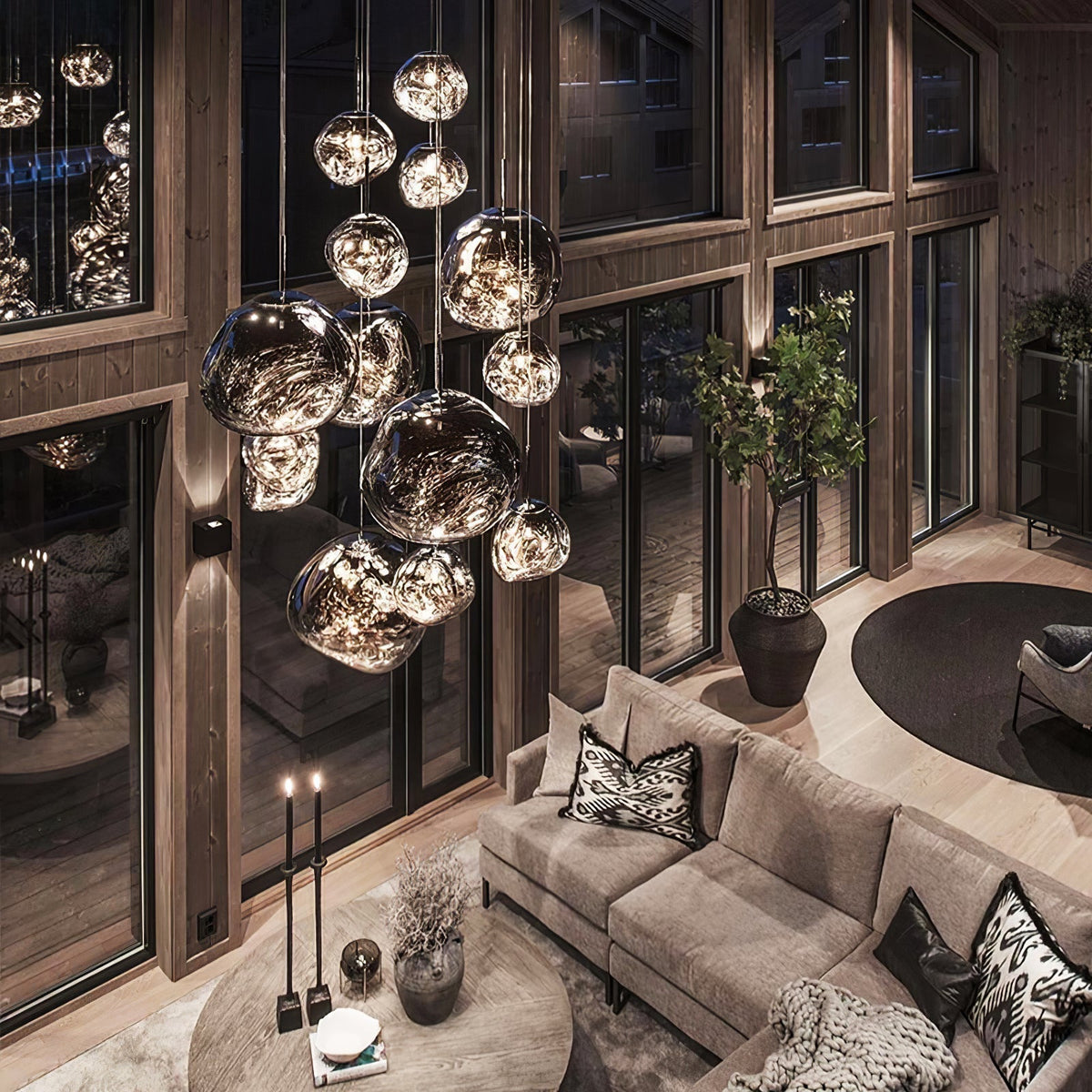 Daria Pendant Lamp Irregular Cluster Sculptural