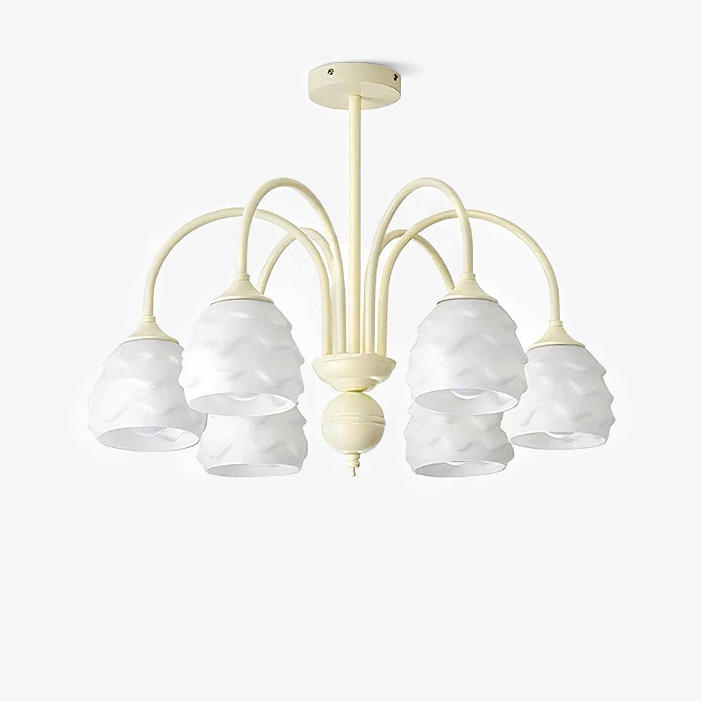 Veluissa Chandelier Melting Ice Cream Milky Glass