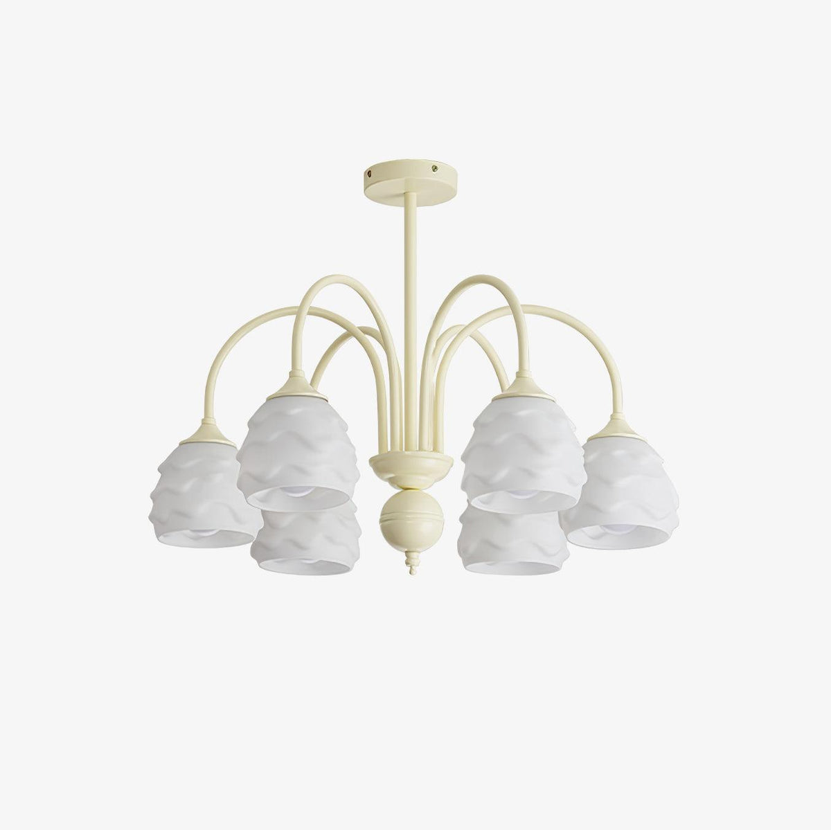 Veluissa Chandelier Melting Ice Cream Milky Glass