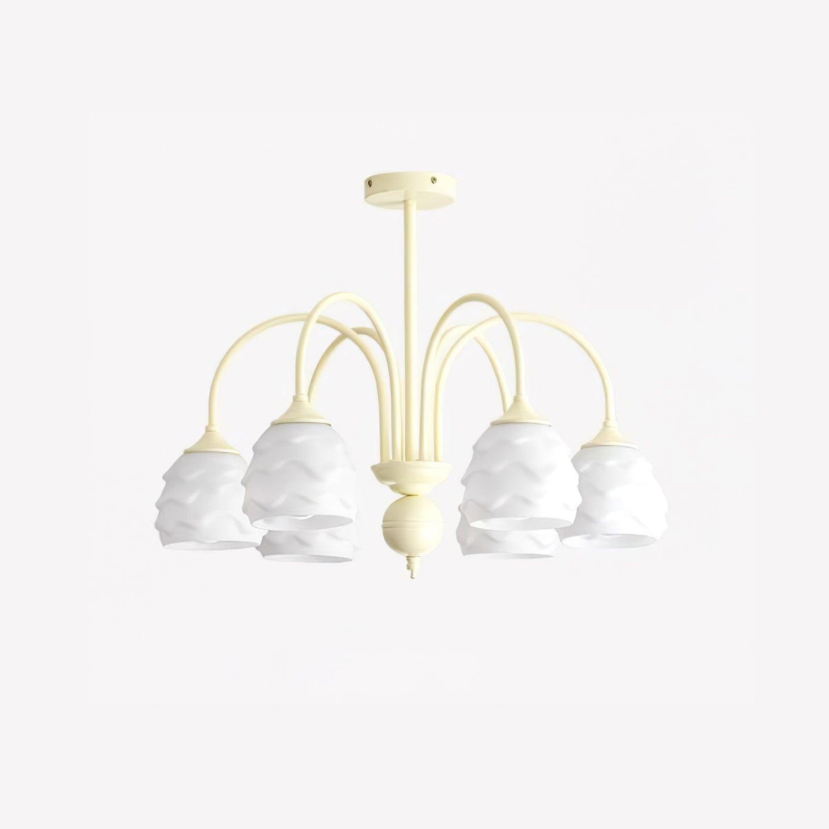 Veluissa Chandelier Melting Ice Cream Milky Glass