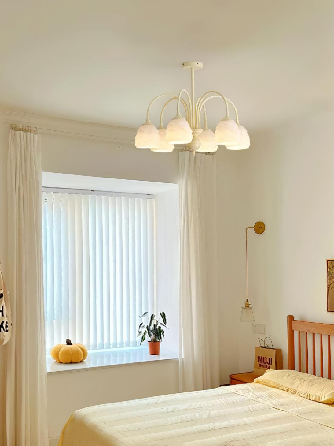 Veluissa Chandelier Melting Ice Cream Milky Glass