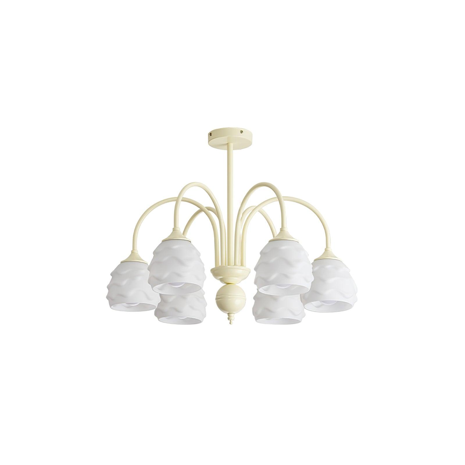 Veluissa Chandelier Melting Ice Cream Milky Glass