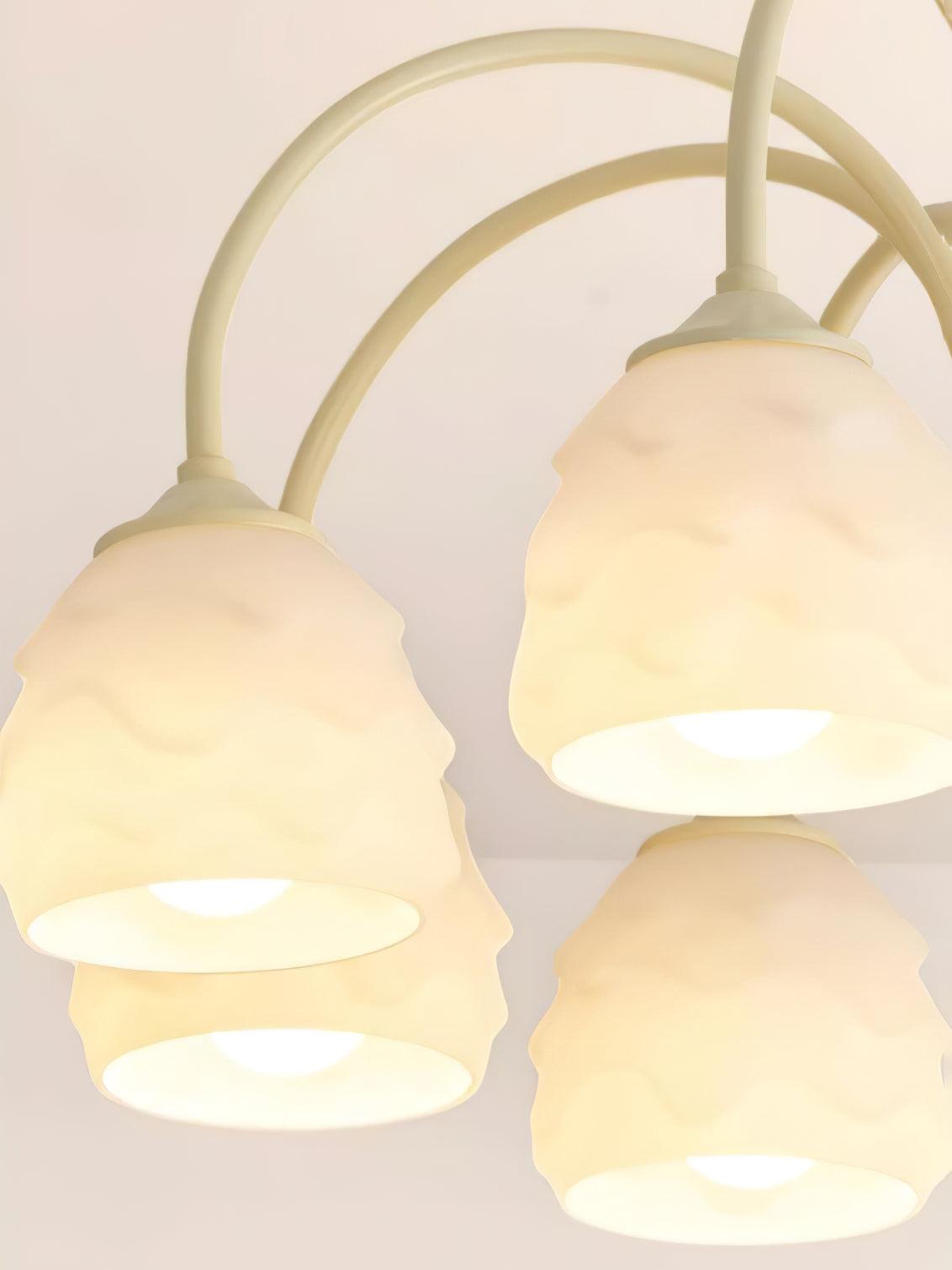 Veluissa Chandelier Melting Ice Cream Milky Glass