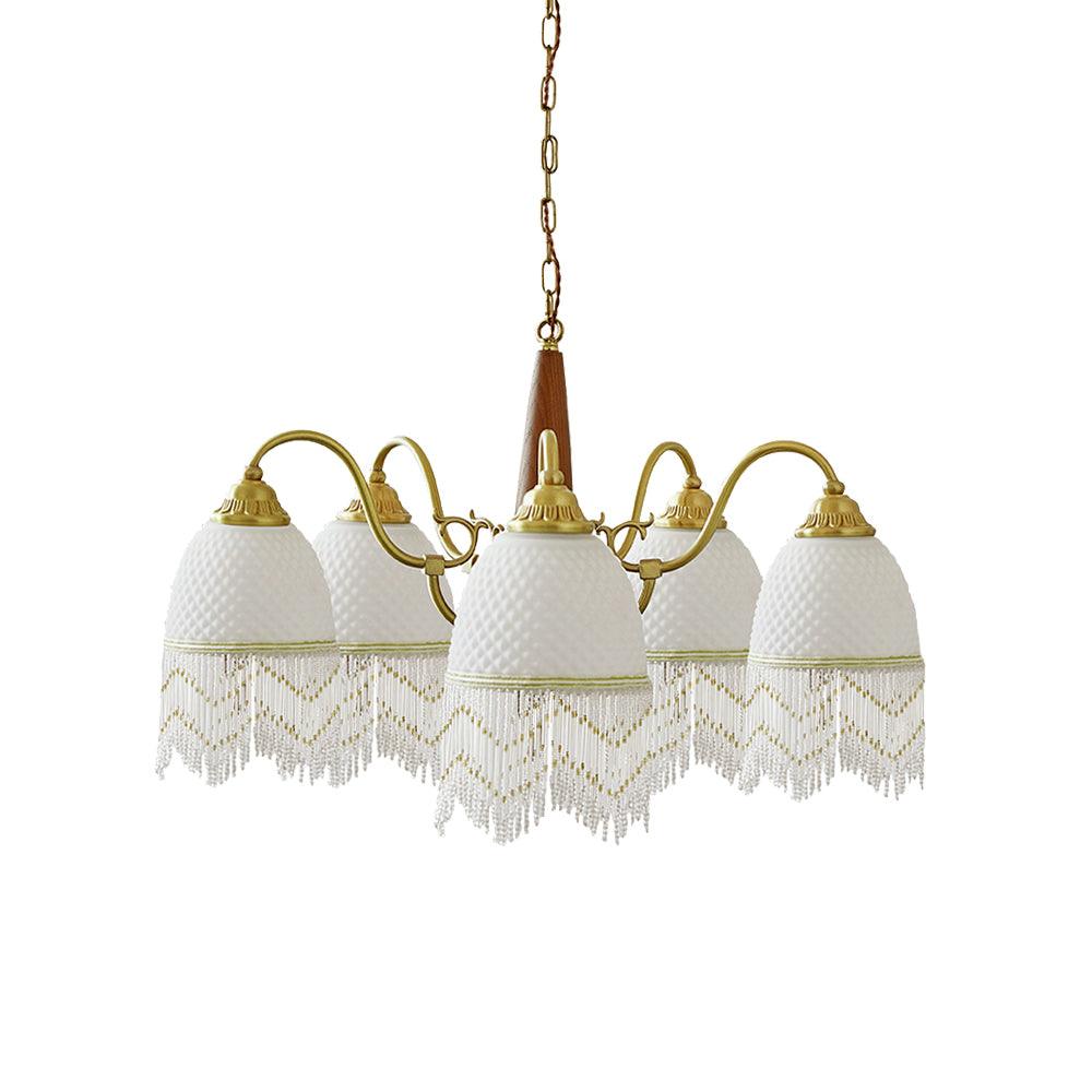 Yave Chandelier Tassel Glass Vintage