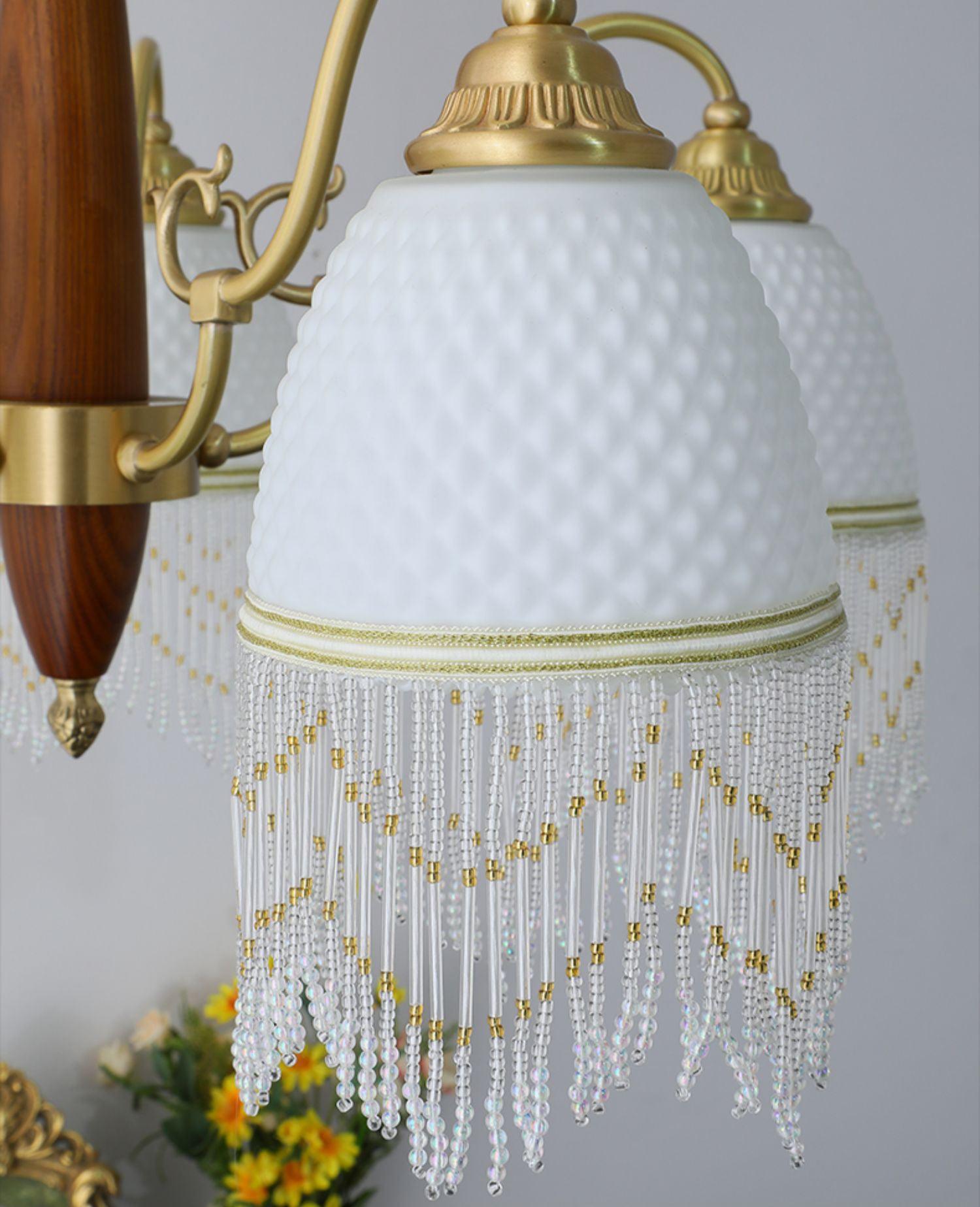 Yave Chandelier Tassel Glass Vintage