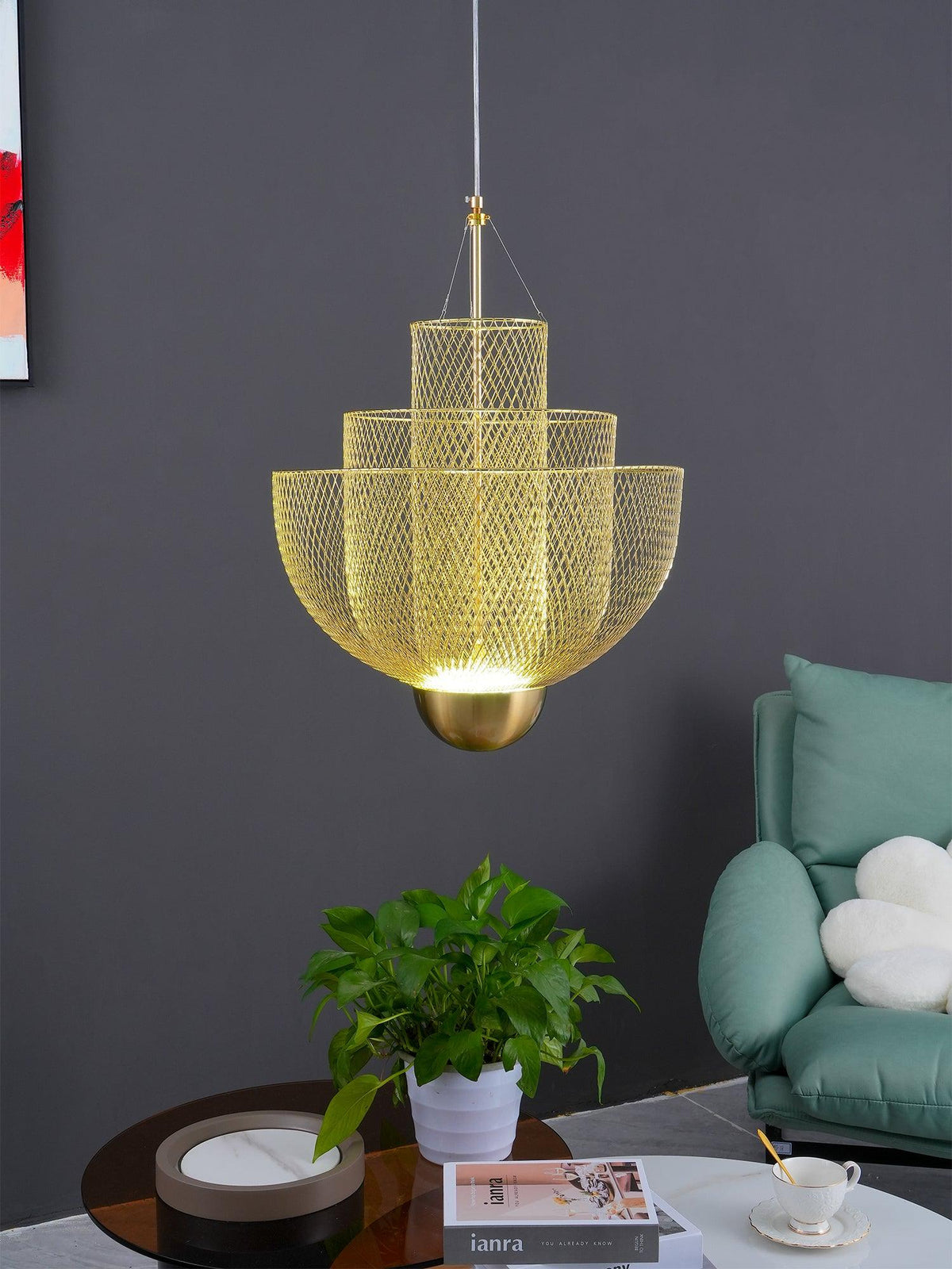 Terielissa Chandelier Meshmatics Hanging Radiant