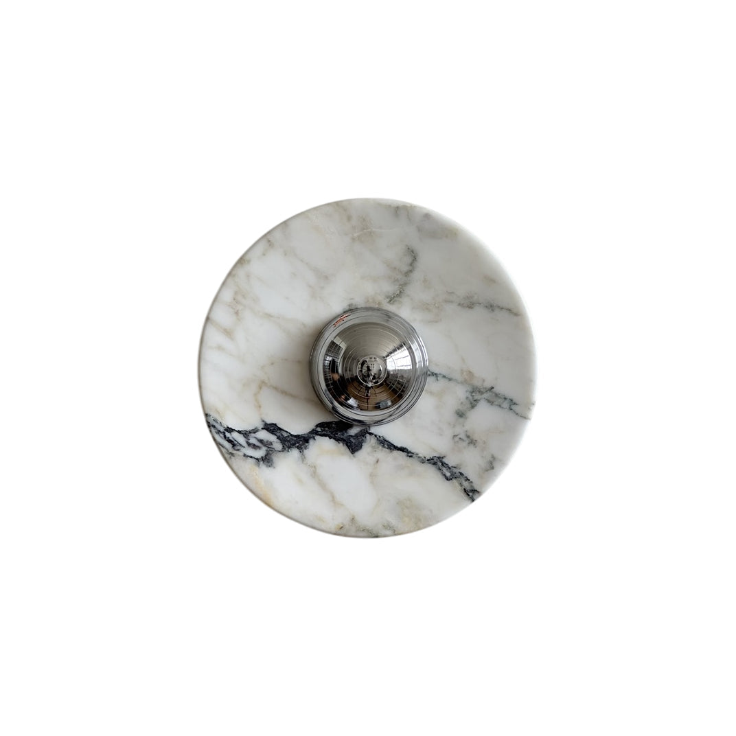 Alba Modern Minimalist Chrome Marble Wall Lamp