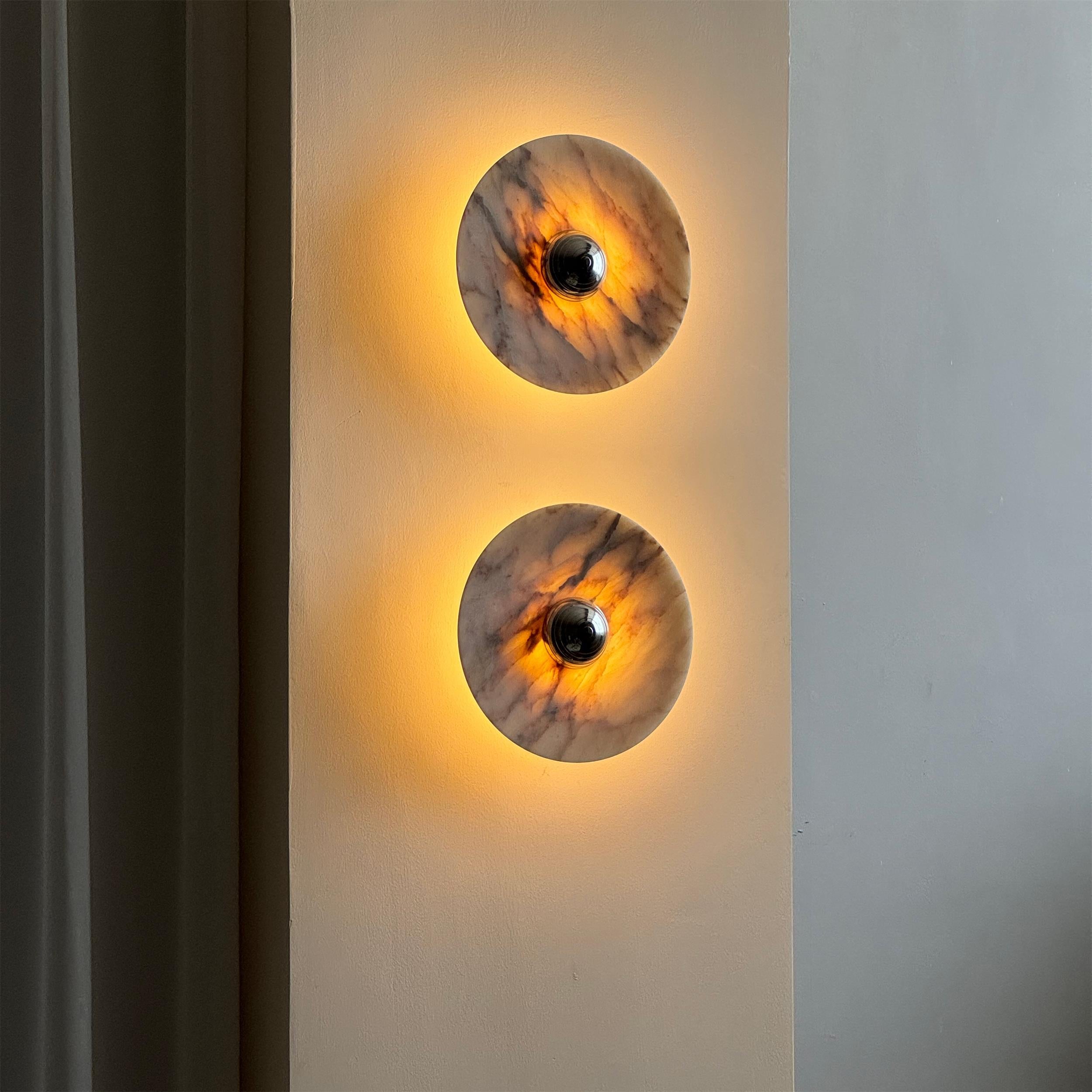 Alba Modern Minimalist Chrome Marble Wall Lamp