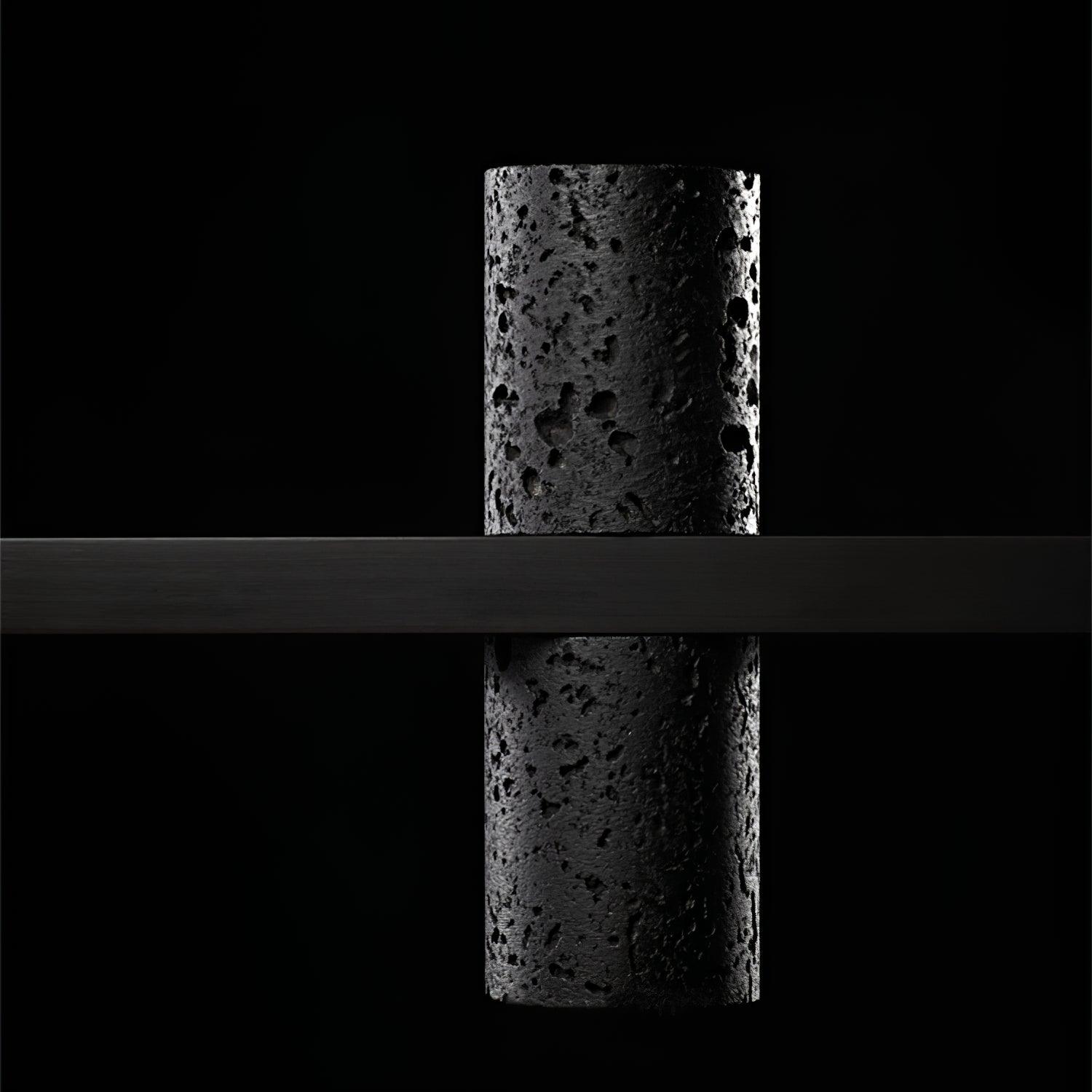 Nernis Pendant Lamp Parallel Black Travertine Minimalist Linear