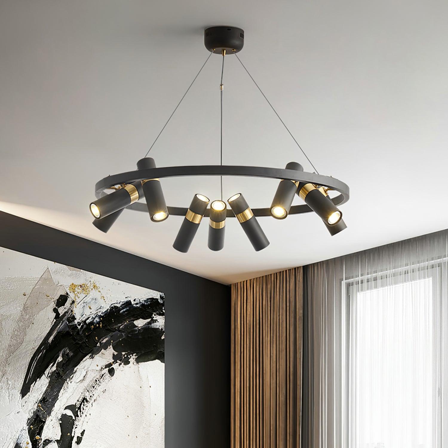 Celenora Industrial Acrylic Chandelier