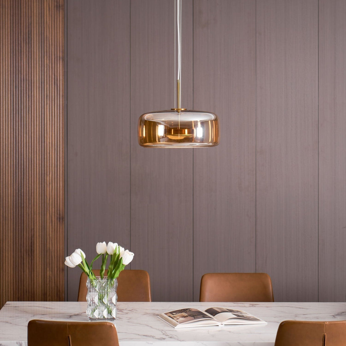 Obsidian Modern Glass Pendant Light