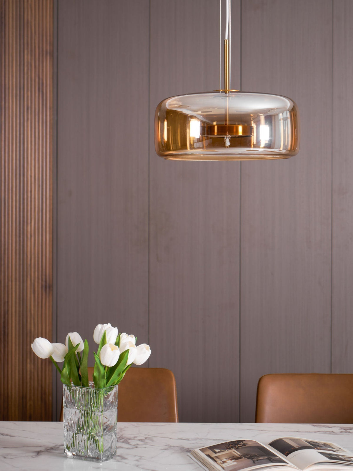 Obsidian Modern Glass Pendant Light