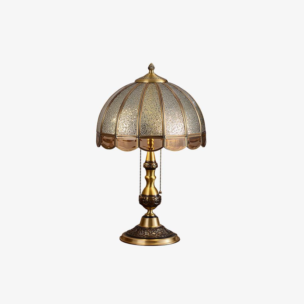 Brillix Brass & Glass Glam Table Lamp - Neutral Decor