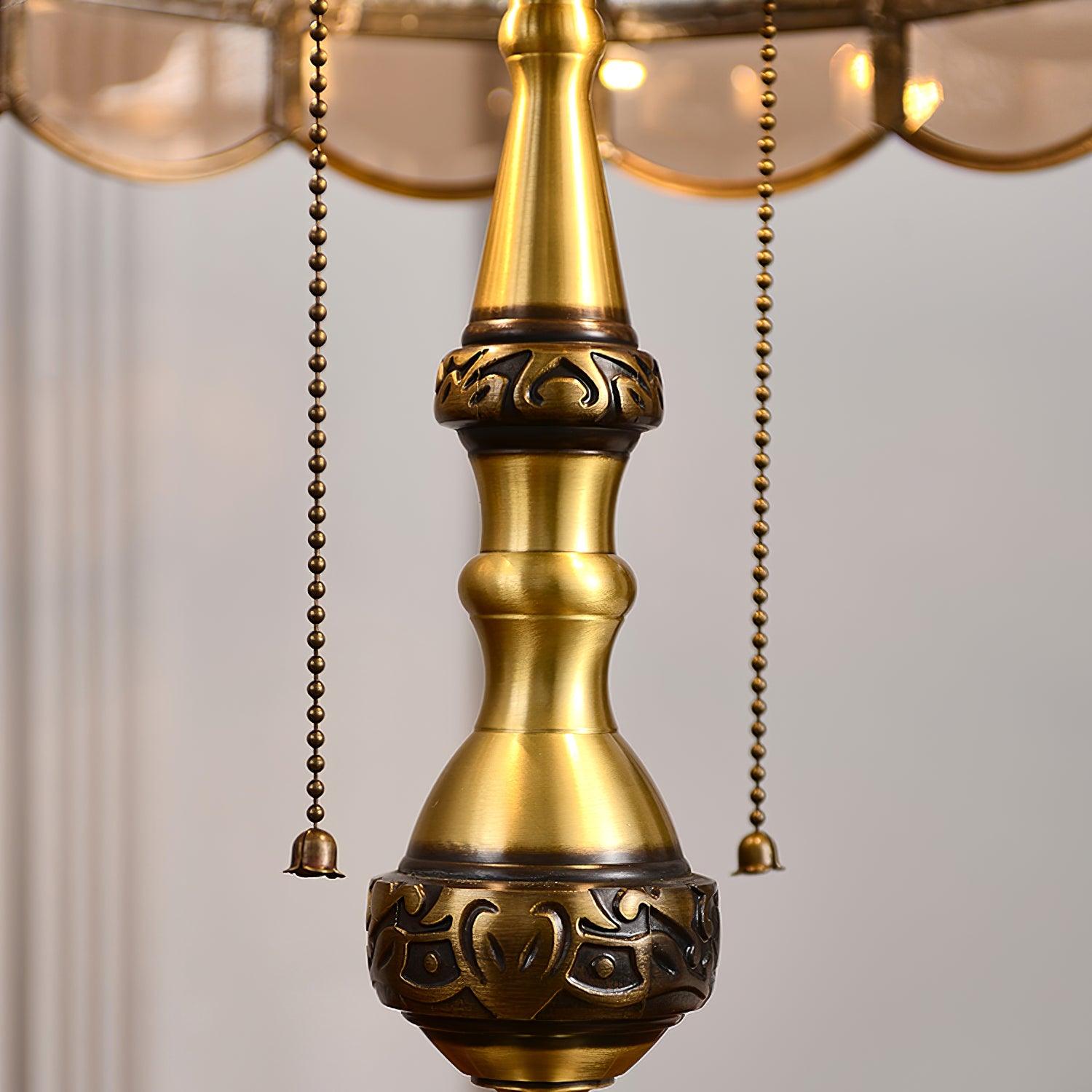 Brillix Brass & Glass Glam Table Lamp - Neutral Decor