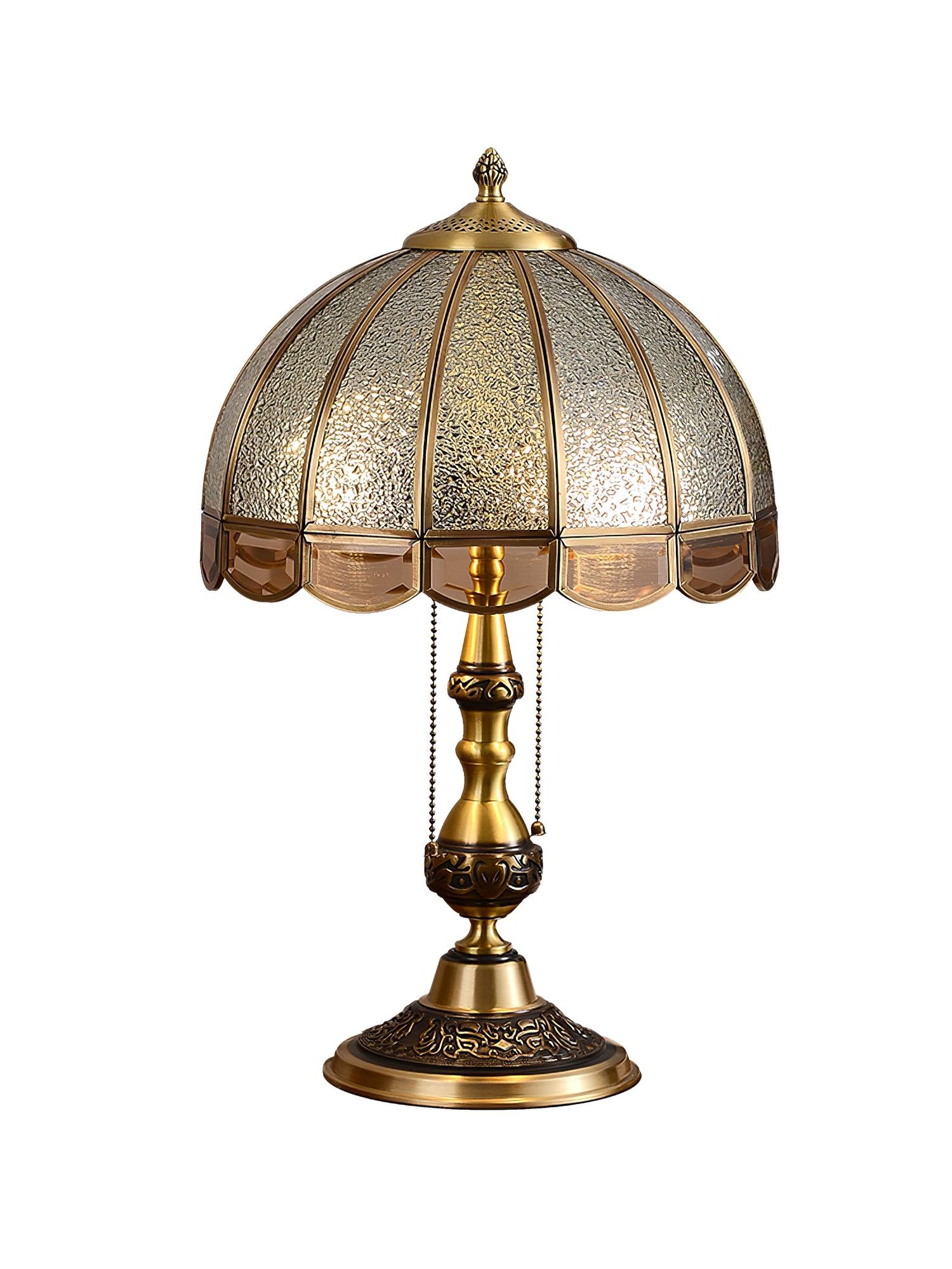 Brillix Brass & Glass Glam Table Lamp - Neutral Decor