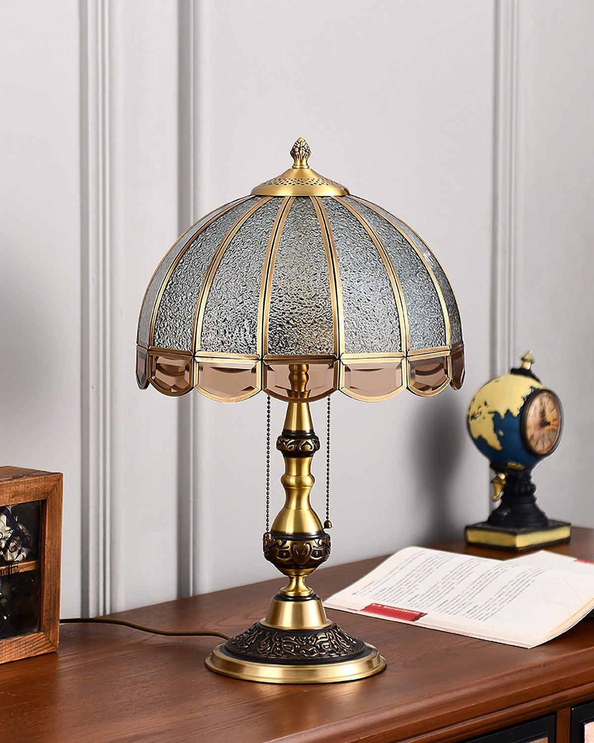 Brillix Brass & Glass Glam Table Lamp