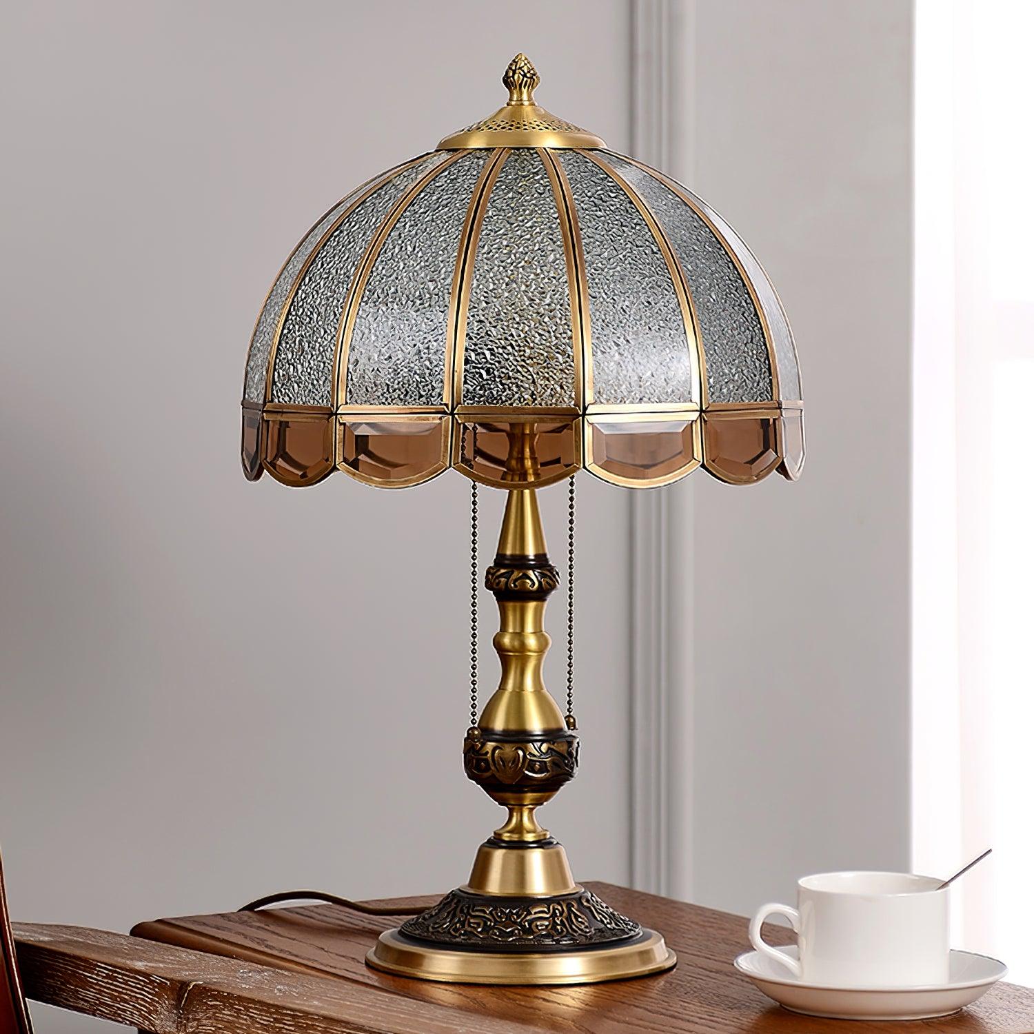Brillix Brass & Glass Glam Table Lamp