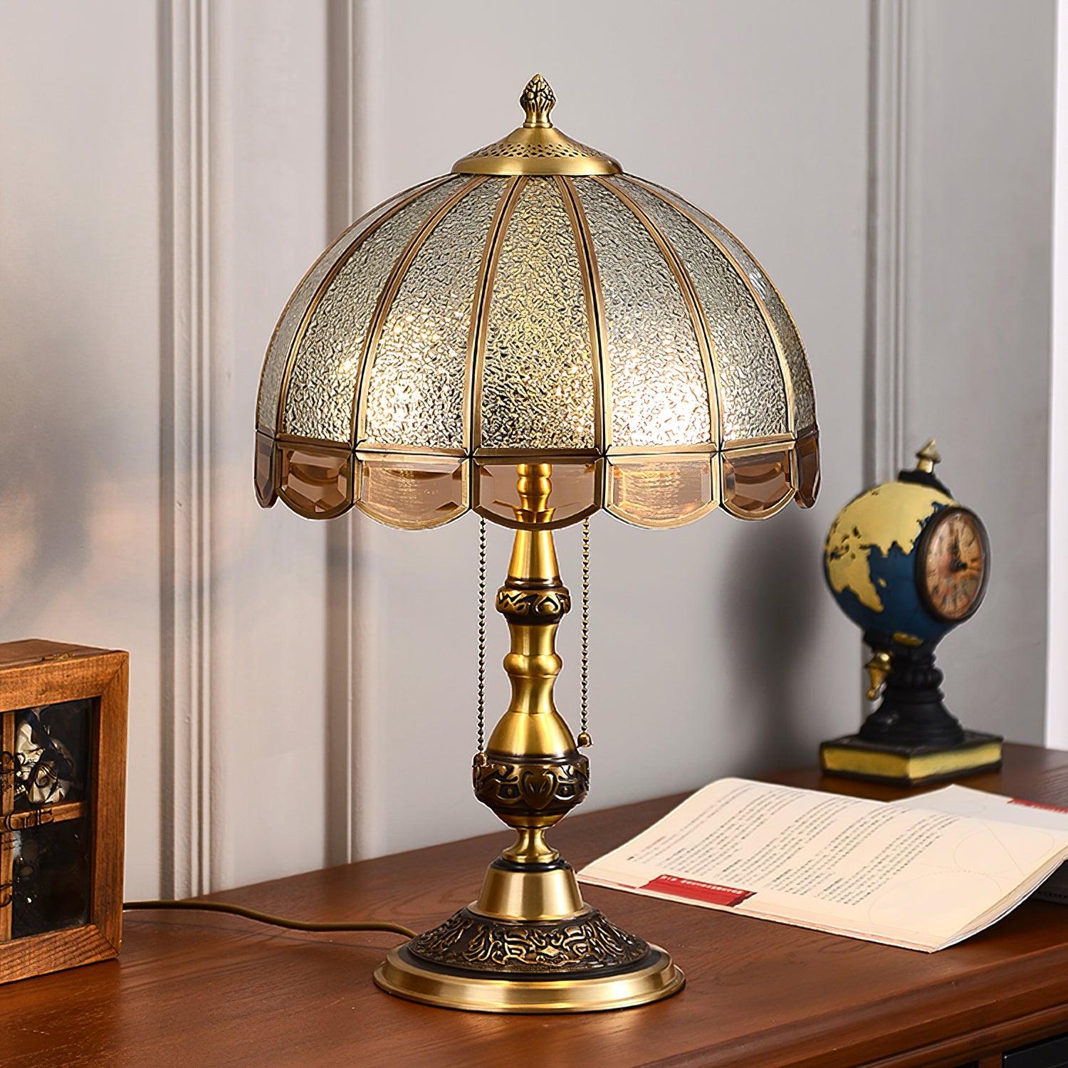 Brillix Brass & Glass Glam Table Lamp