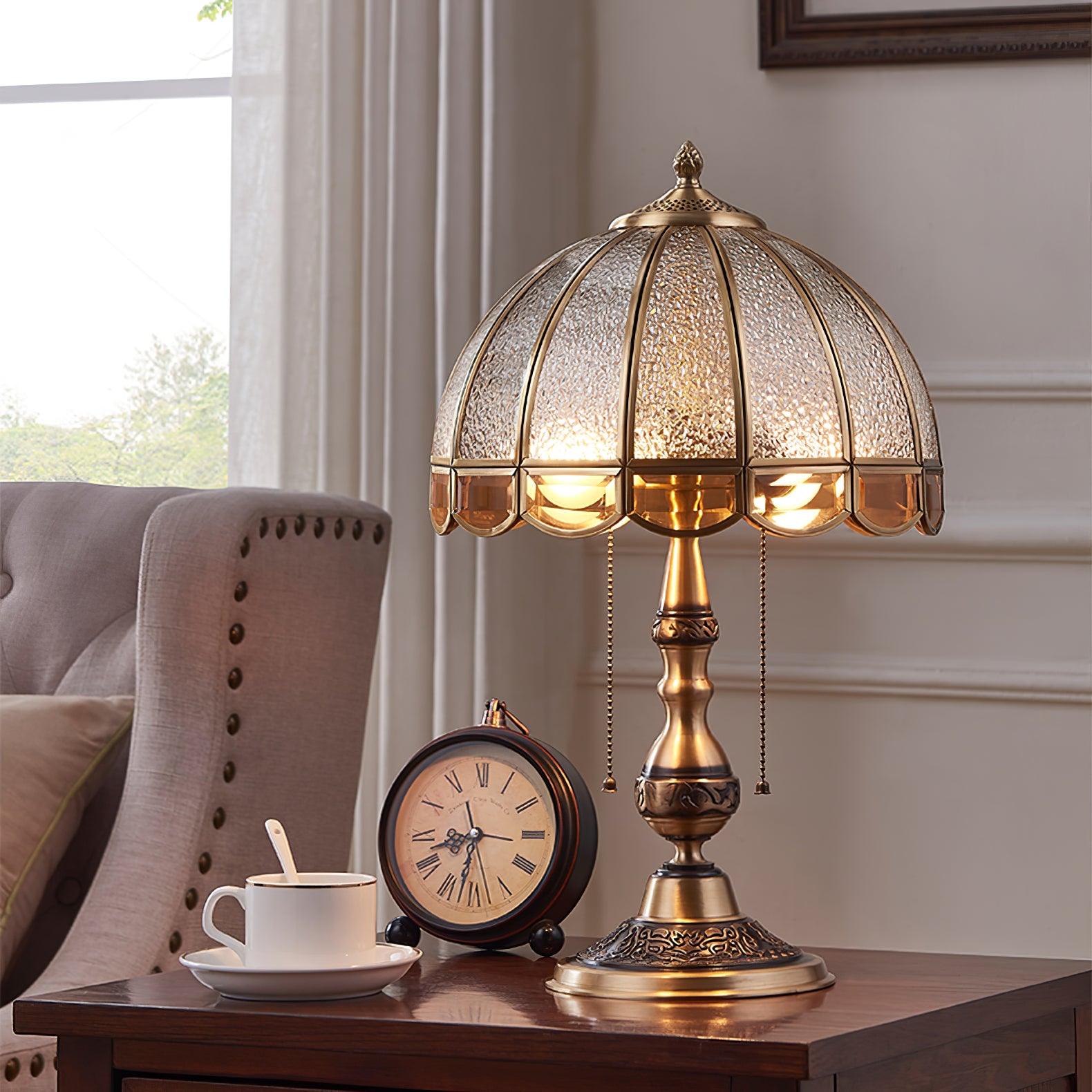 Brillix Brass & Glass Glam Table Lamp