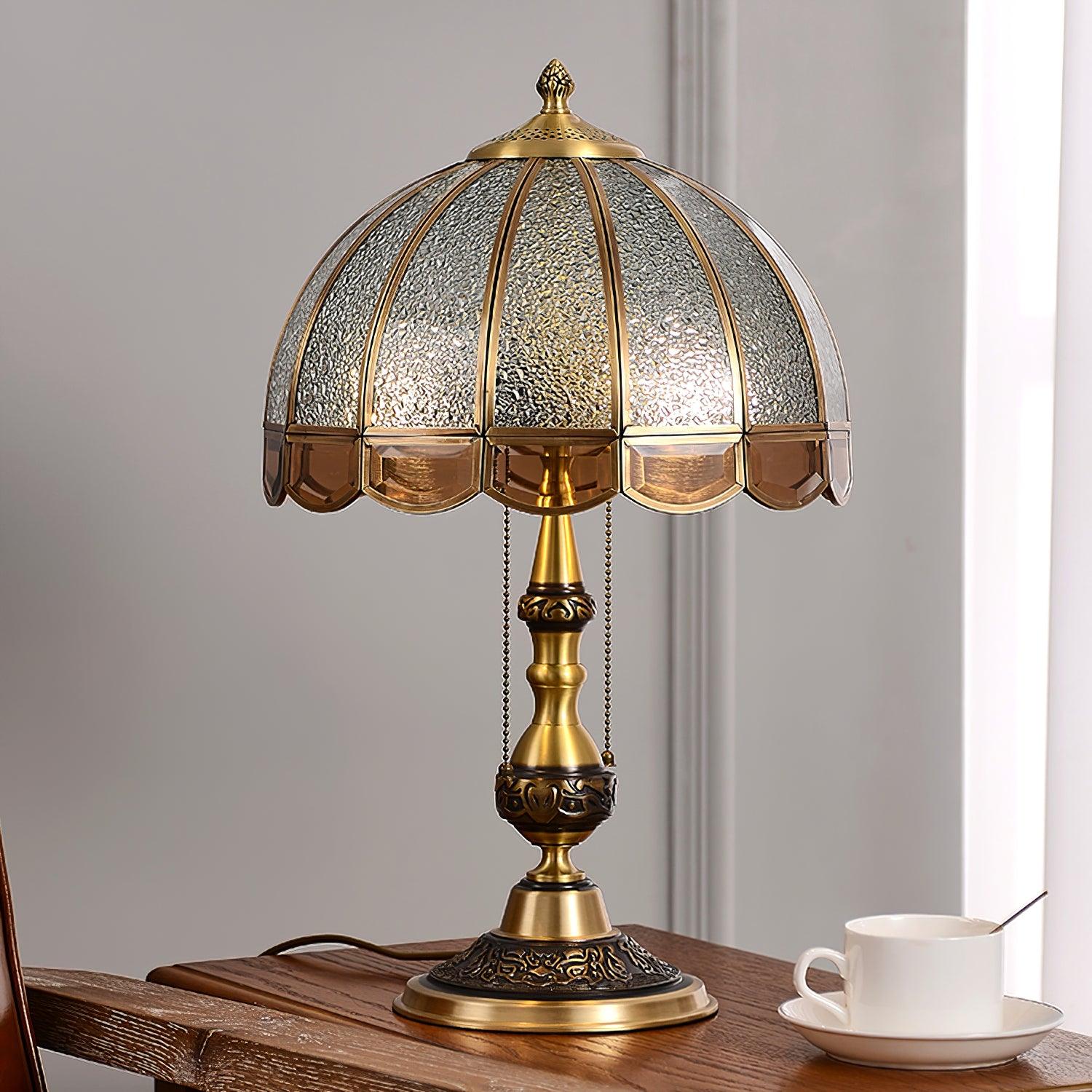 Brillix Brass & Glass Glam Table Lamp