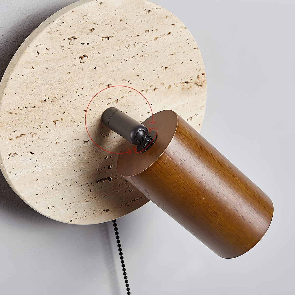 Romino Disc Swing Travertine Wall Light