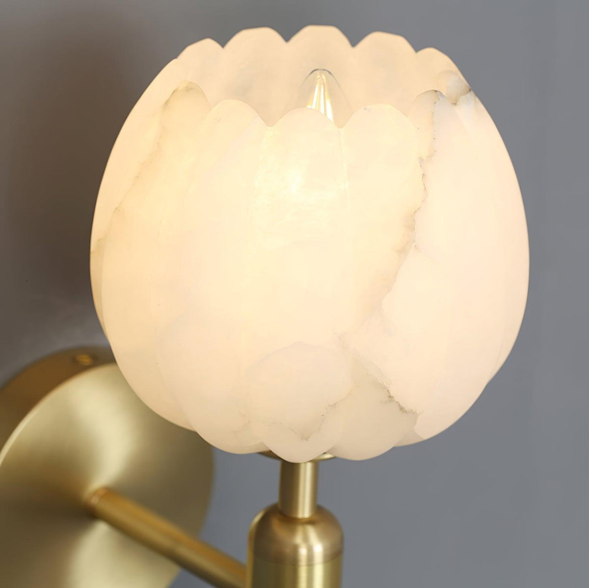 Ambrose Alabaster Flowers Wall Lamp