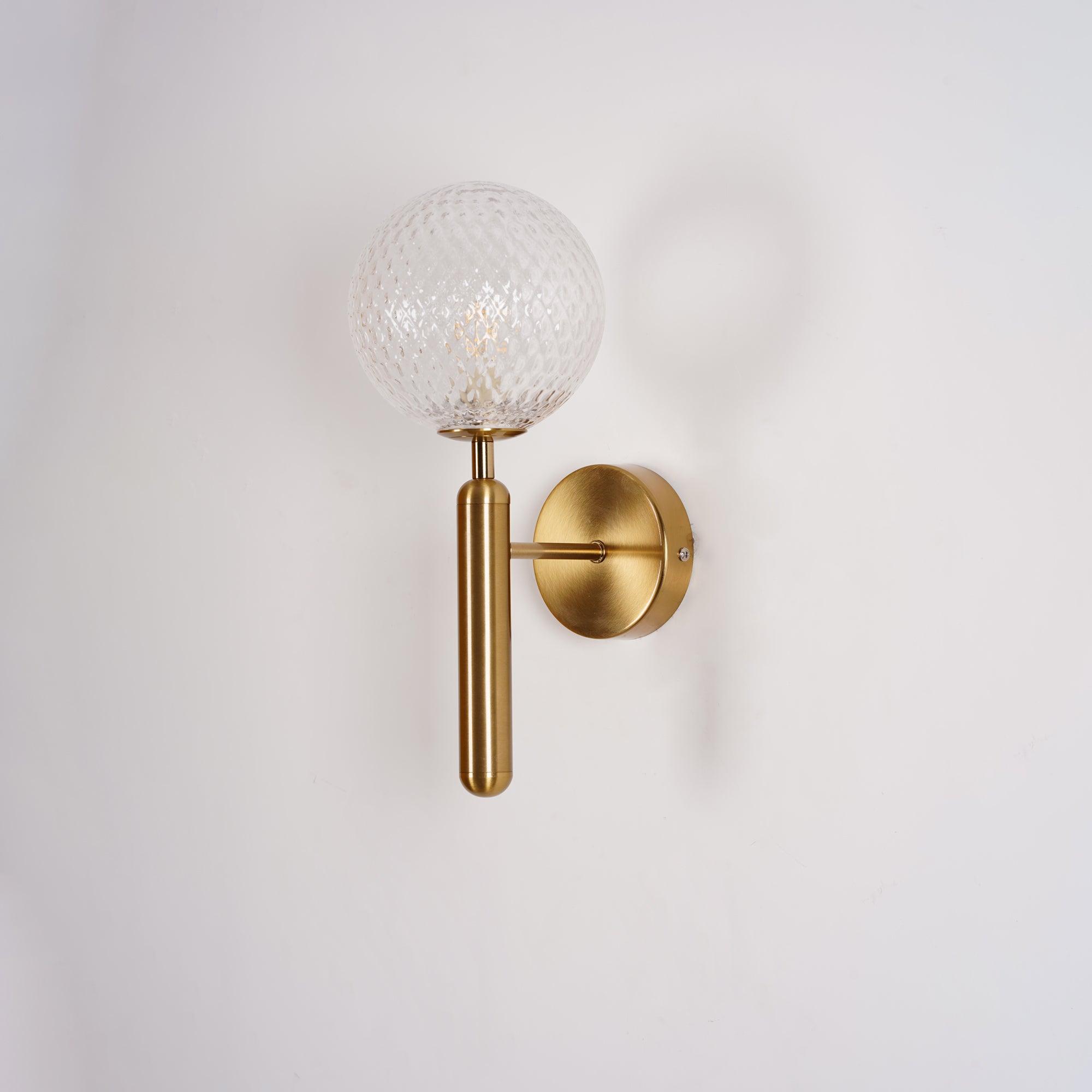 Ilirila Modern Minimalist Brass Glass Wall Light