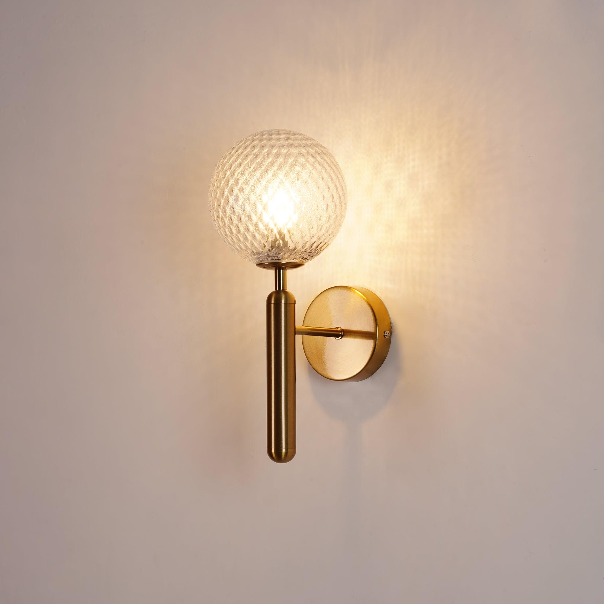 Ilirila Modern Minimalist Brass Glass Wall Light