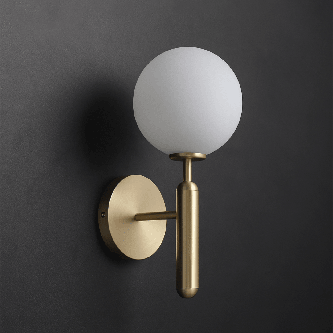 Ilirila Modern Minimalist Brass Glass Wall Light
