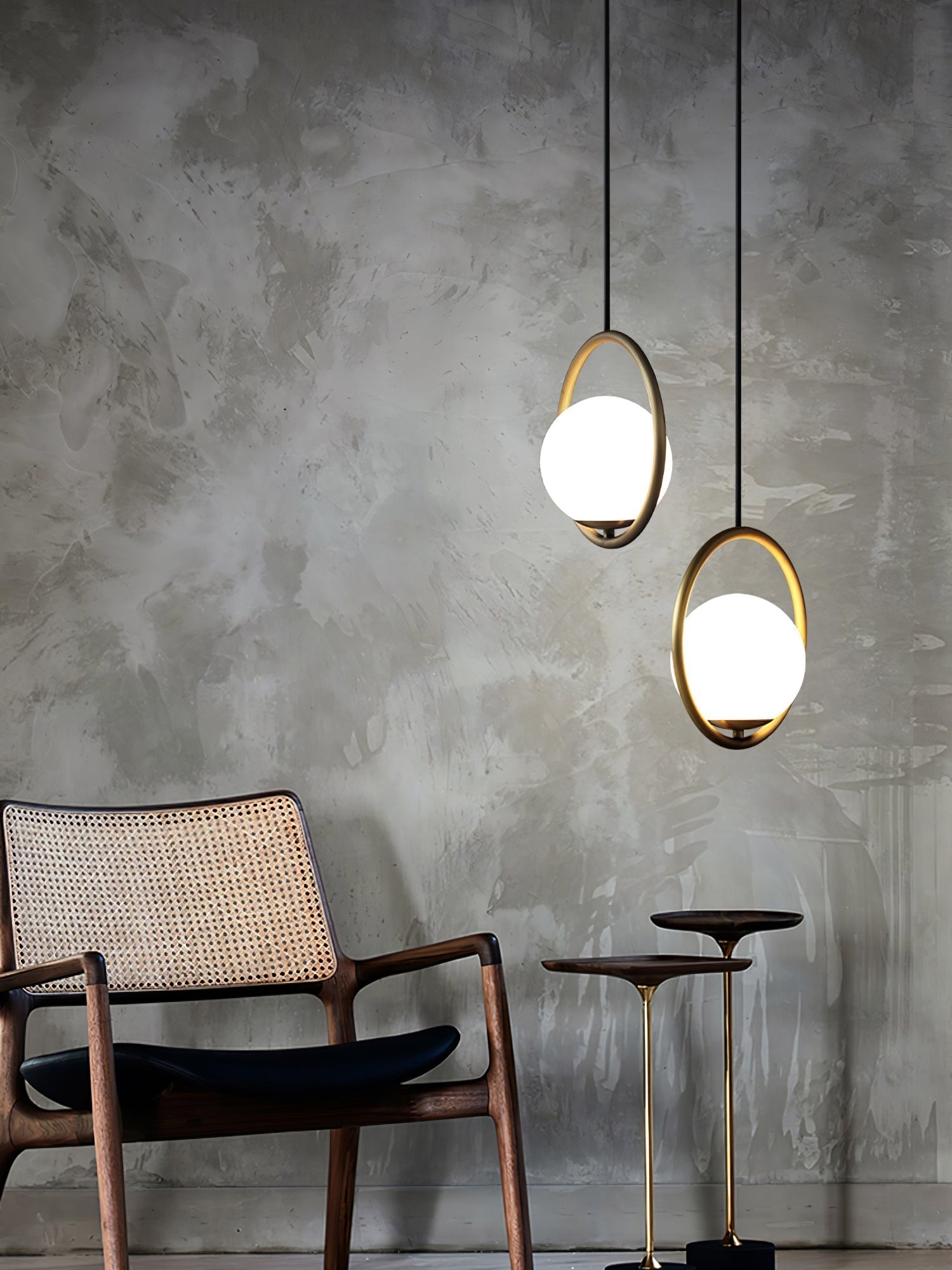 Caselora Modern Brass Pendant Light