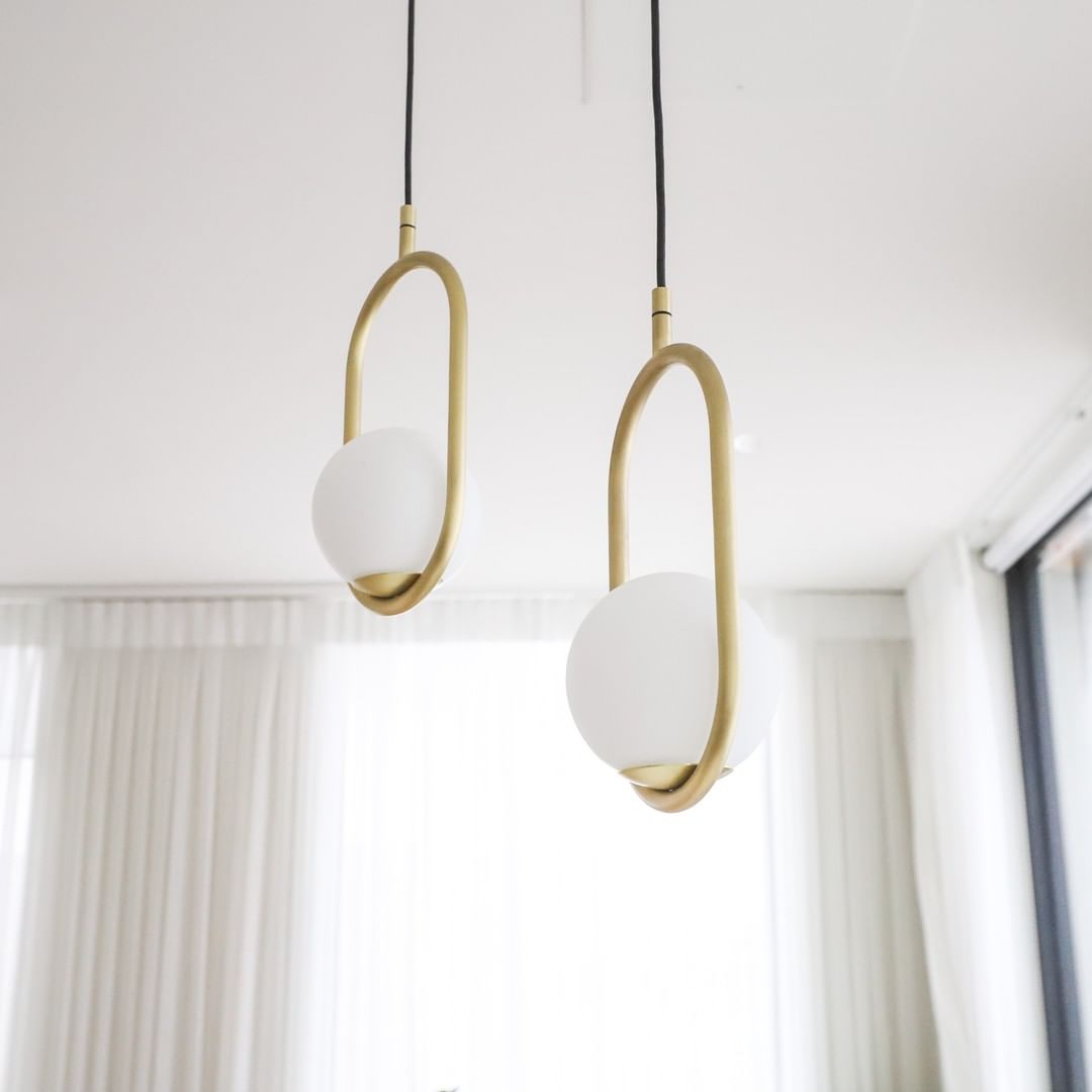 Caselora Modern Brass Pendant Light