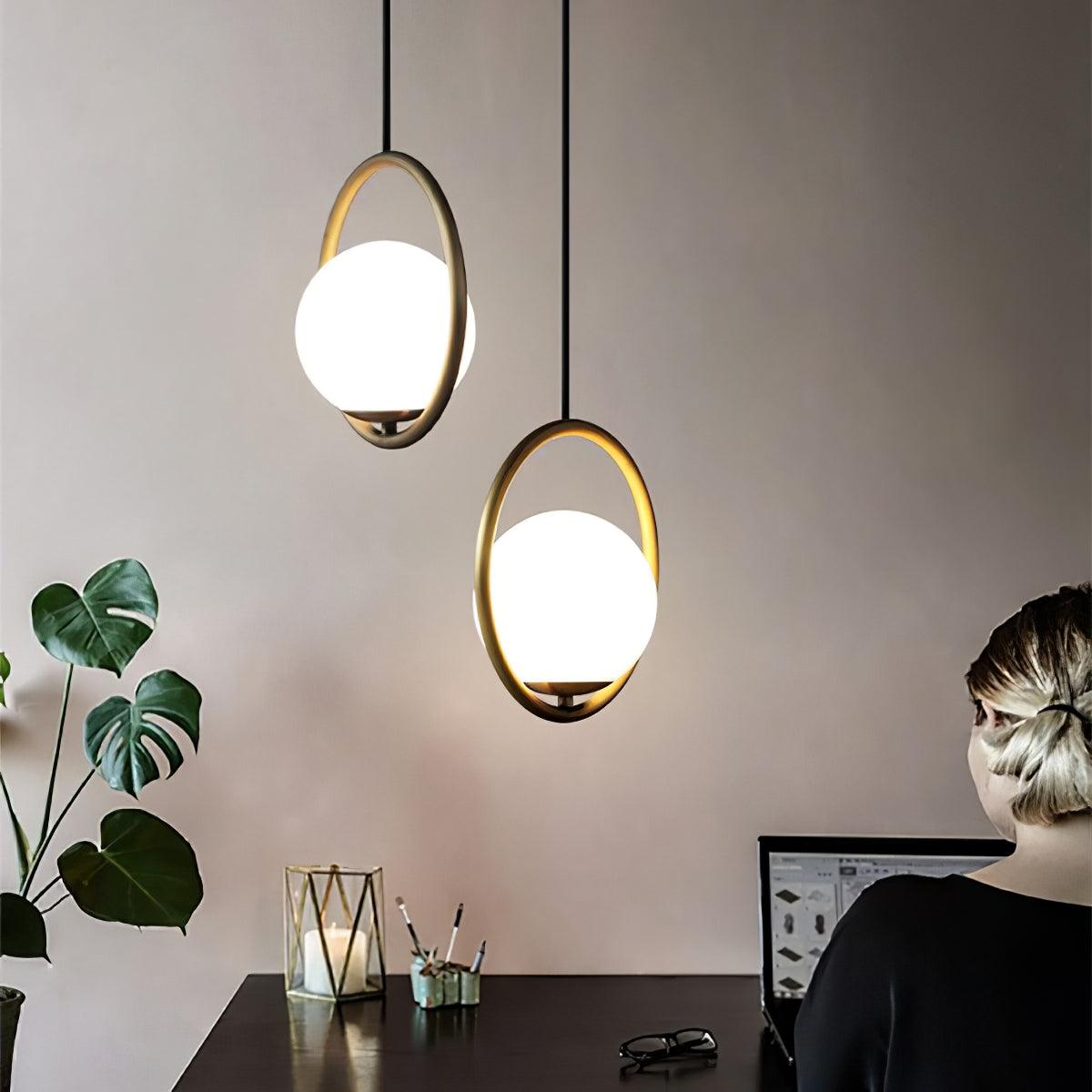 Caselora Modern Brass Pendant Light